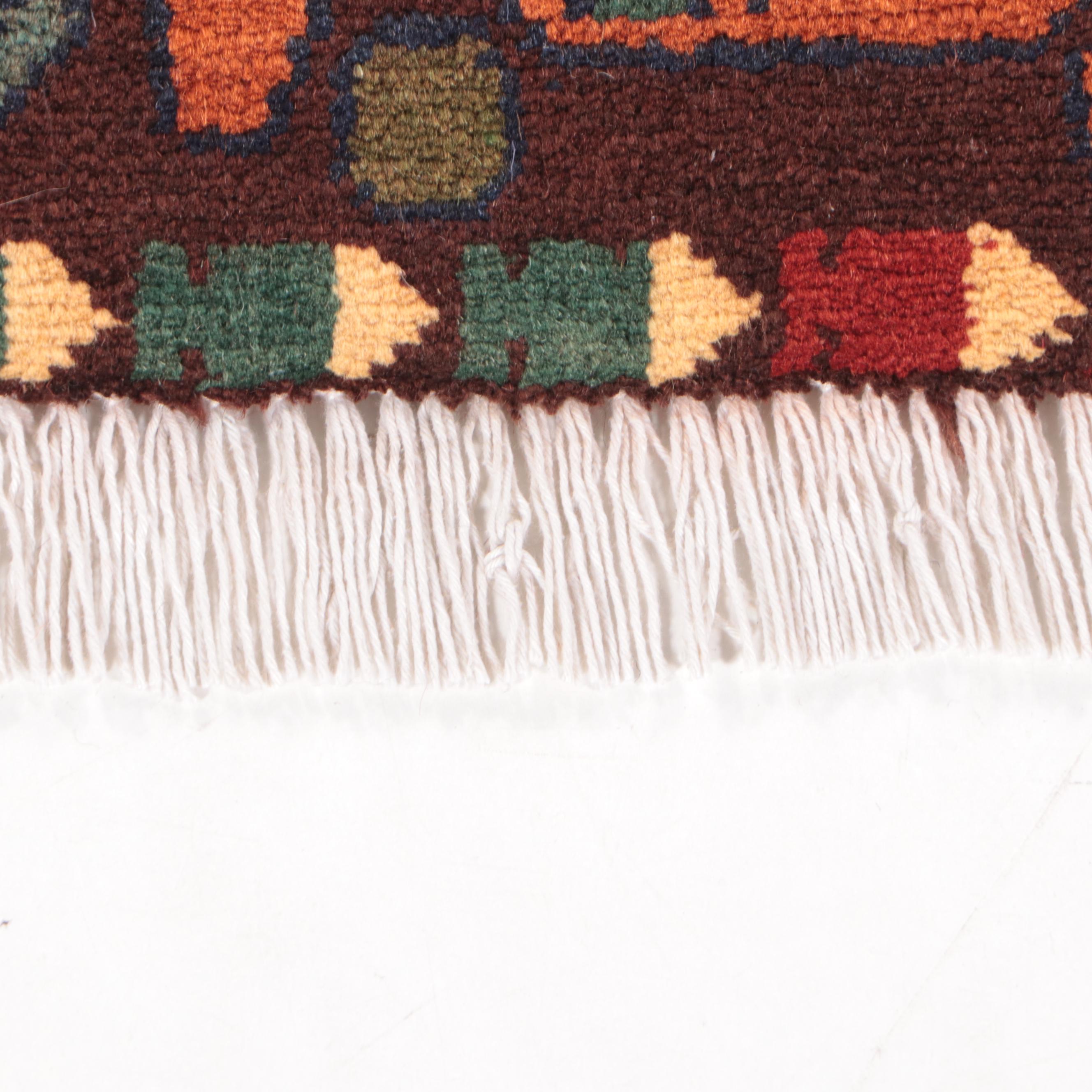 1'11 x 2'8 Hand-Knotted Afghan Pictorial War Rug