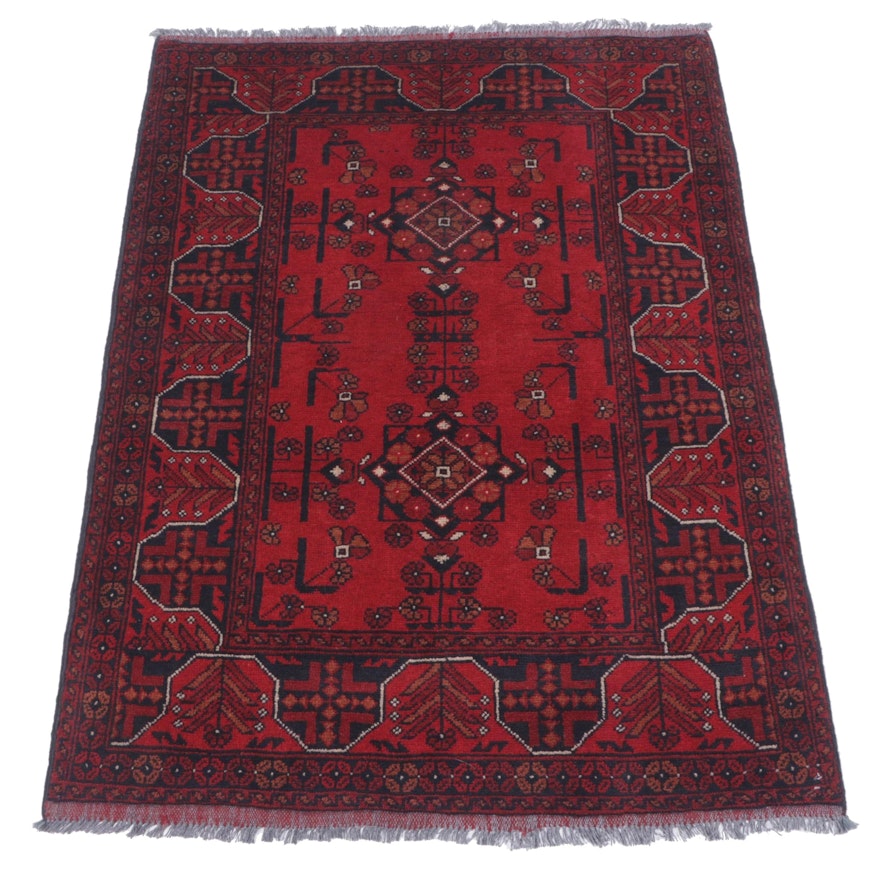 3'5 x 4'10 Hand-Knotted Afghan Kunduz Accent Rug