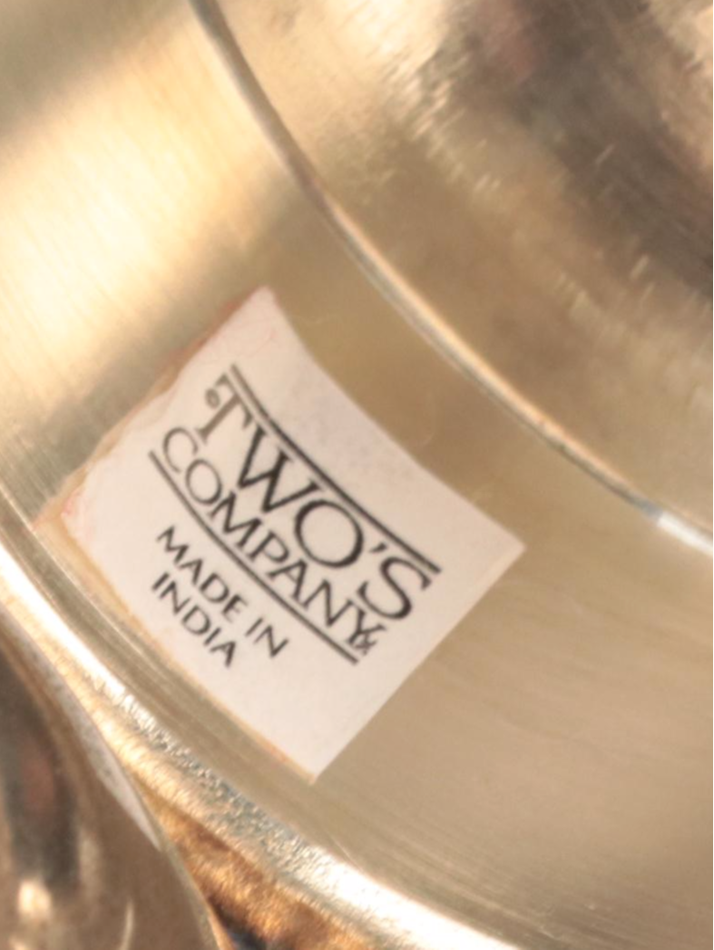 Two's Company "Canton Collection" Porcelain Lidded Jars with Wood Shelf