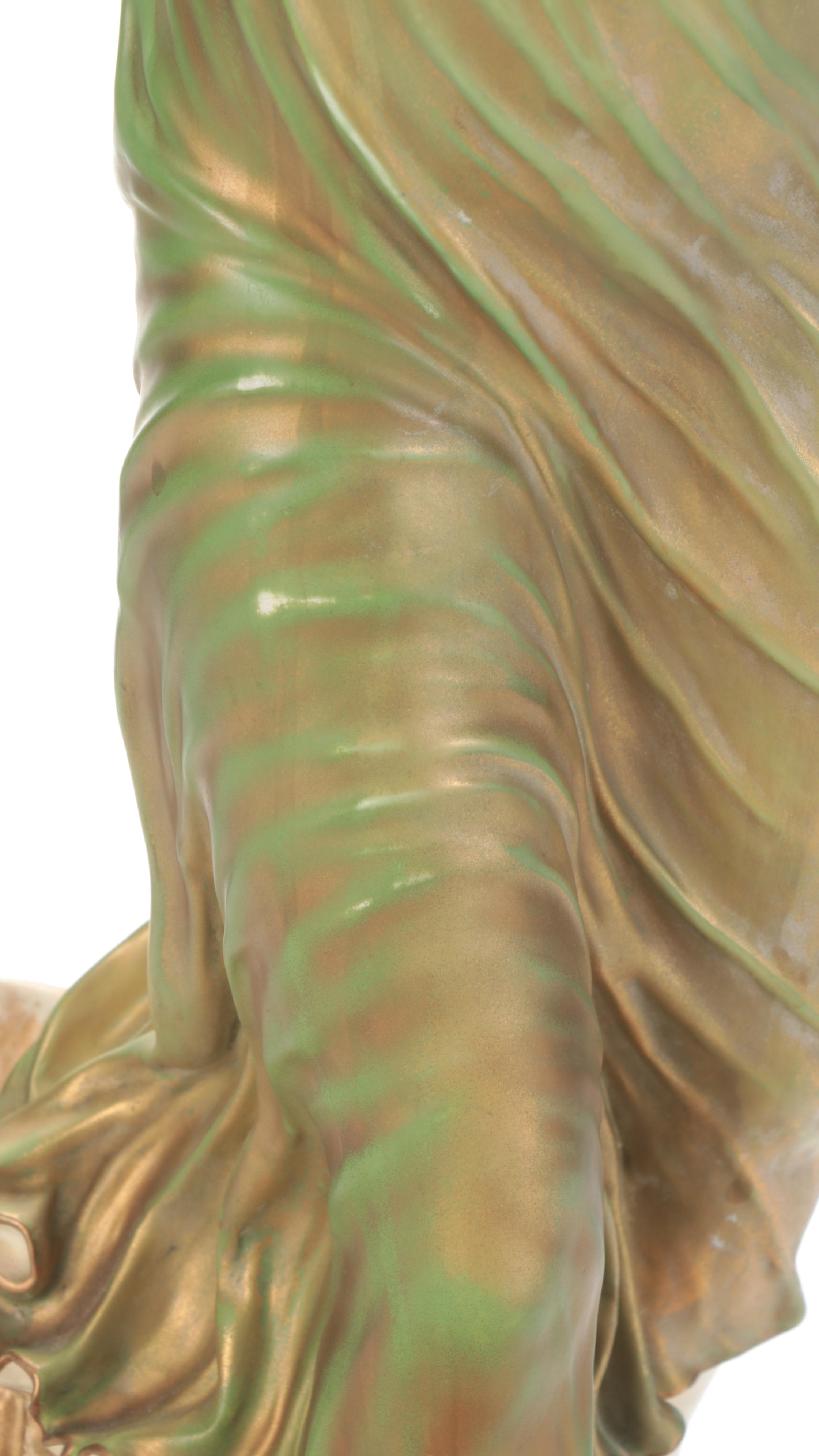 James Hadley for Royal Worcester Beaux Arts Porcelain Statuette, Late 19th C.