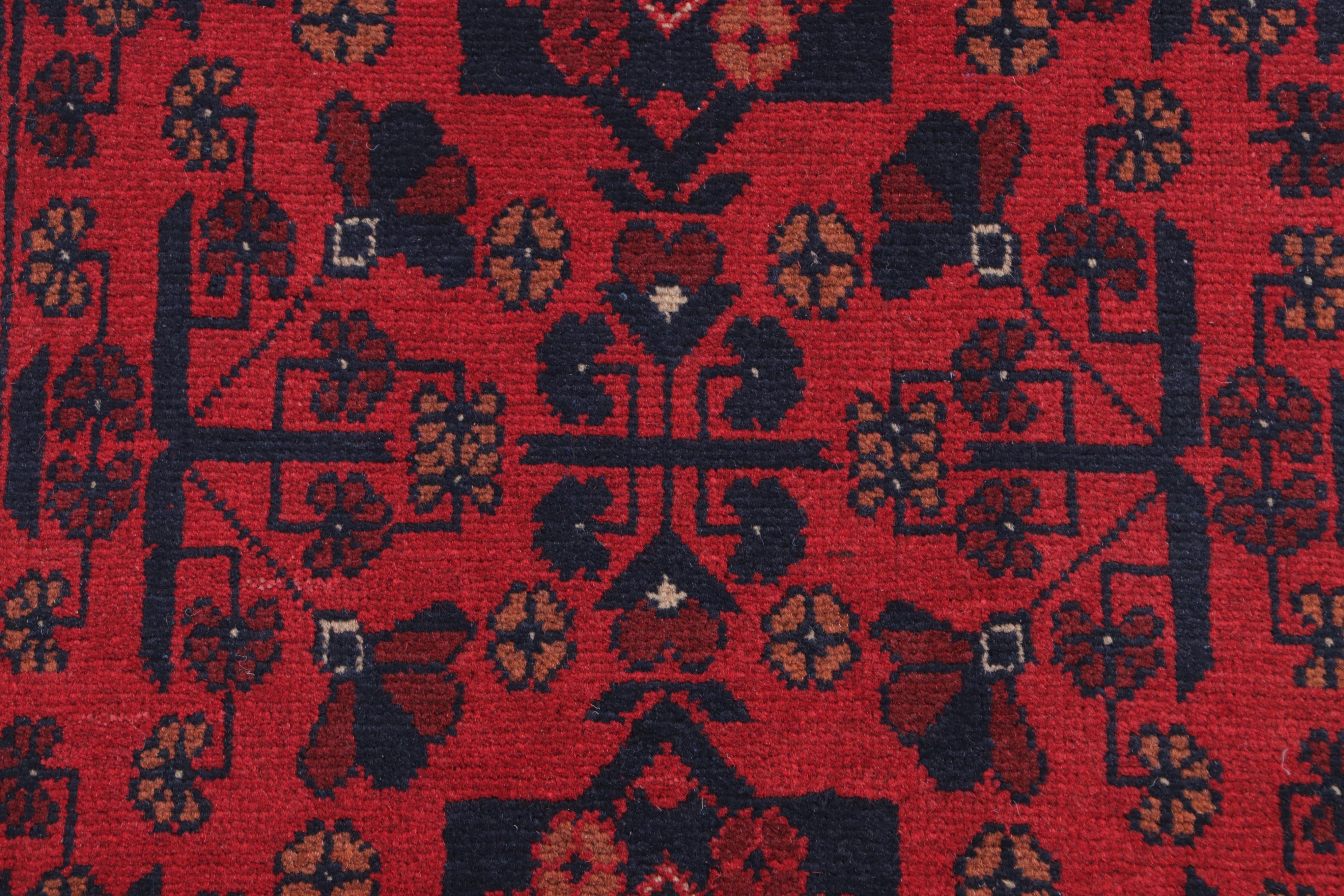 1'8 x 5'1 Hand-Knotted Afghan Kunduz Accent Rug