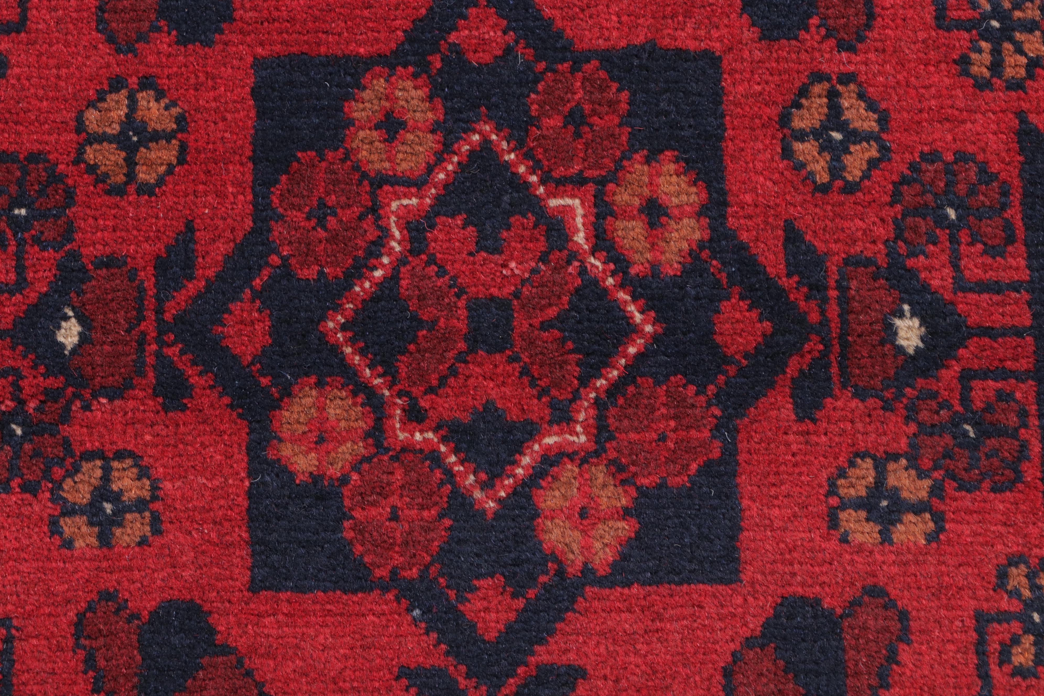 1'8 x 5'1 Hand-Knotted Afghan Kunduz Accent Rug