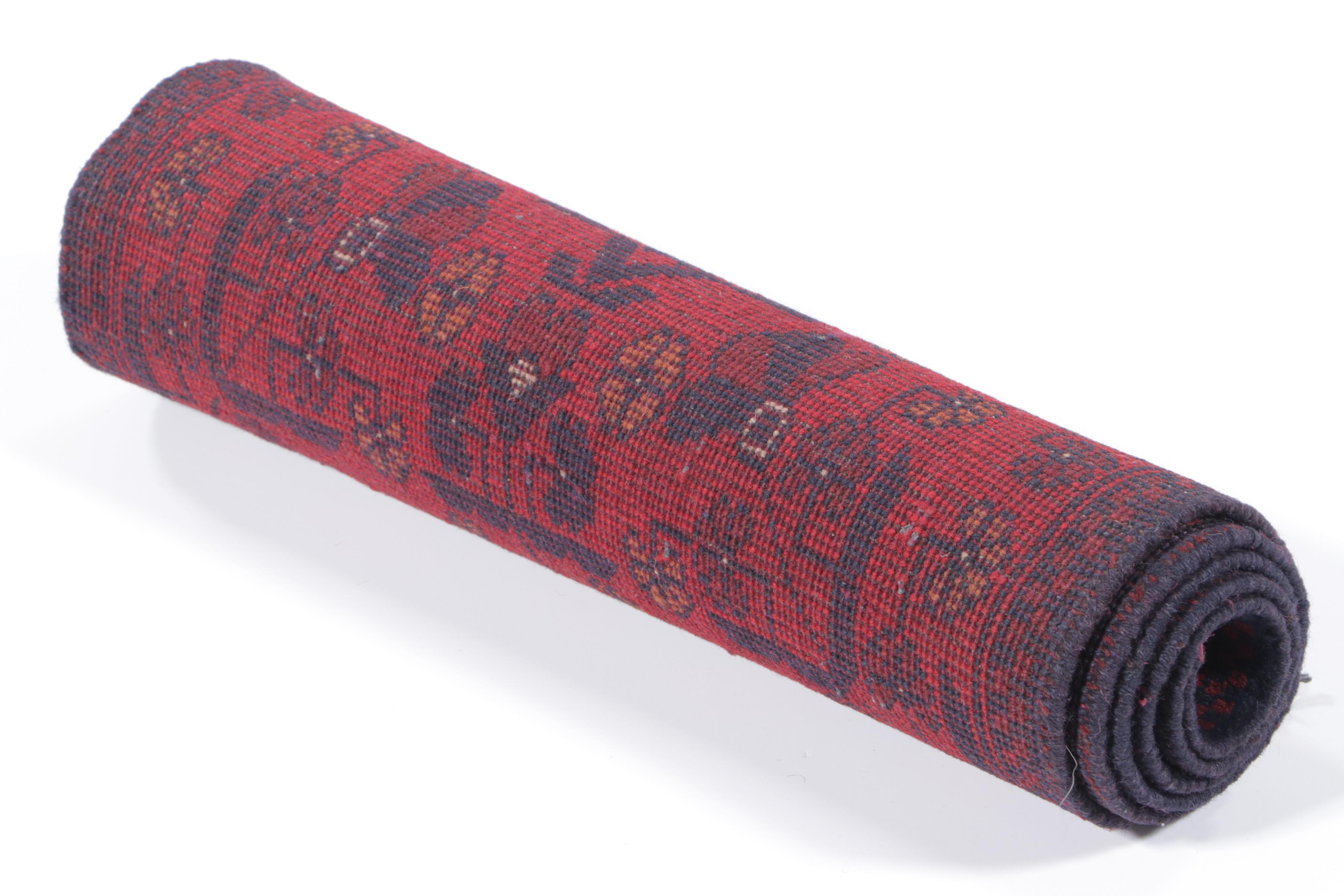 1'8 x 5'1 Hand-Knotted Afghan Kunduz Accent Rug