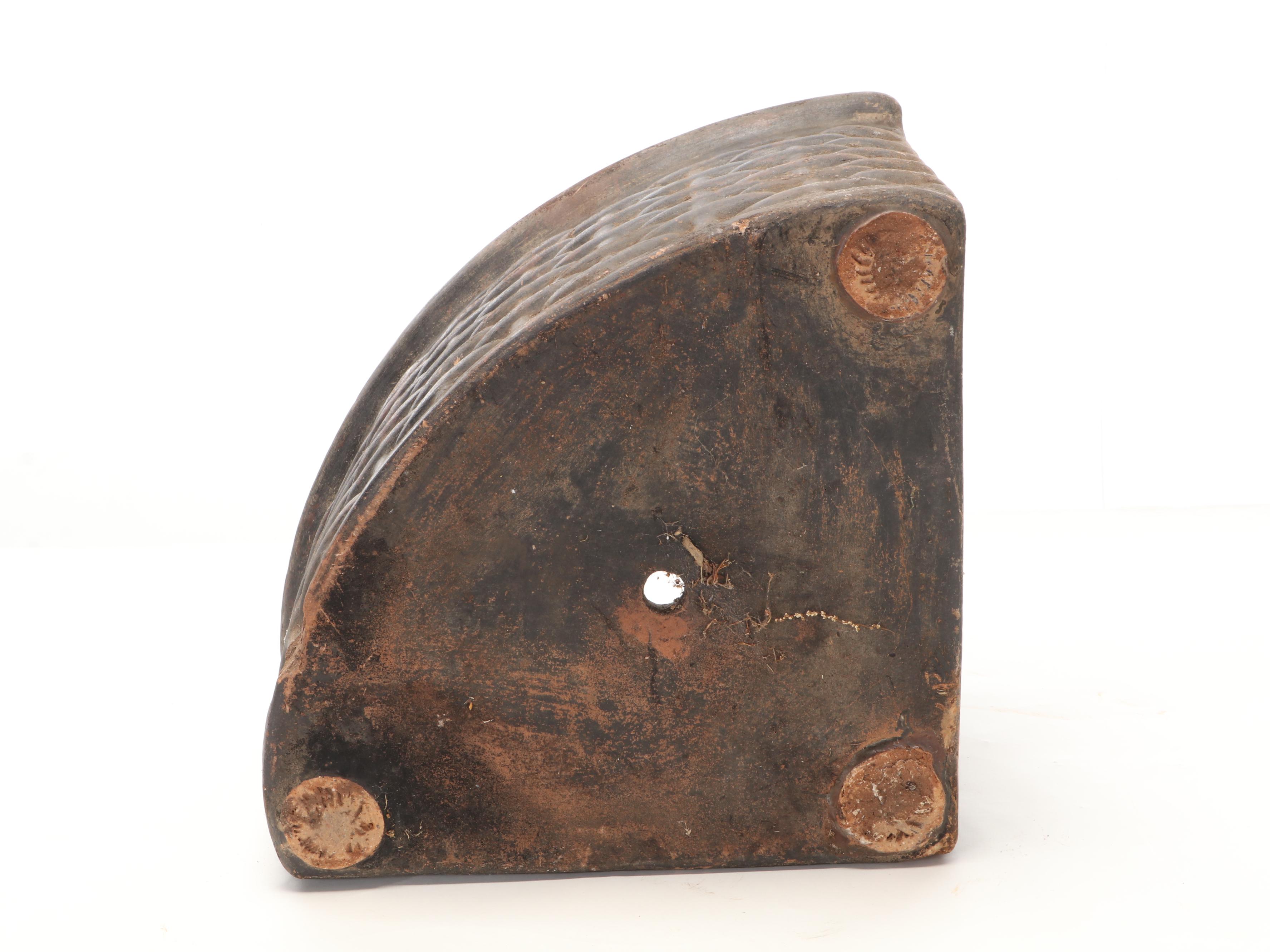 Basketweave Ceramic Corner Planter Pot