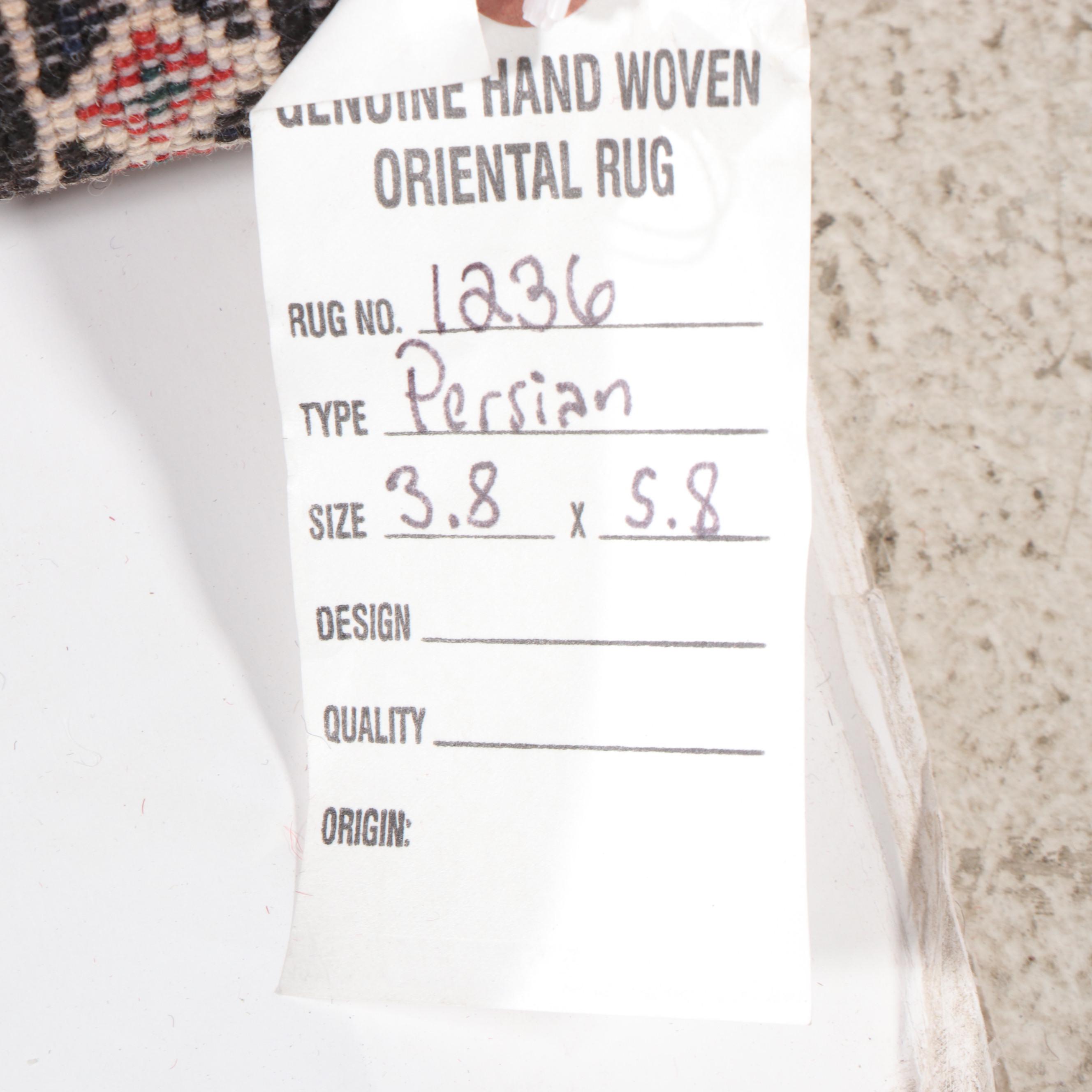 3'10 x 5'9 Hand-Knotted Persian Shiraz Area Rug