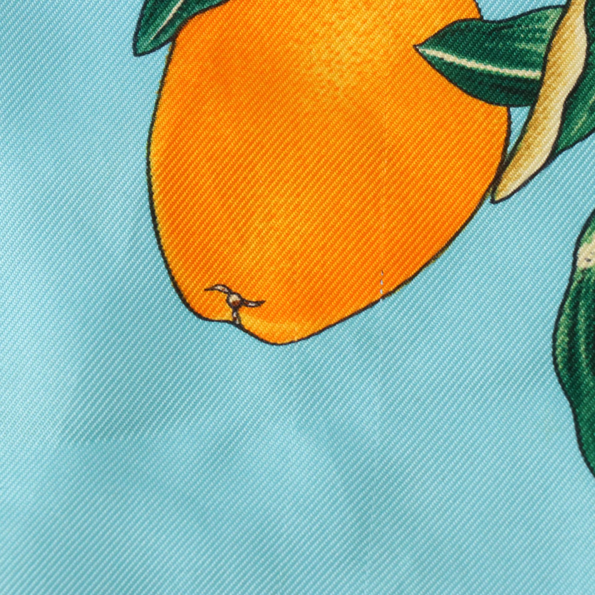 Hermès "Passiflores" Scarf 90 in Silk Twill