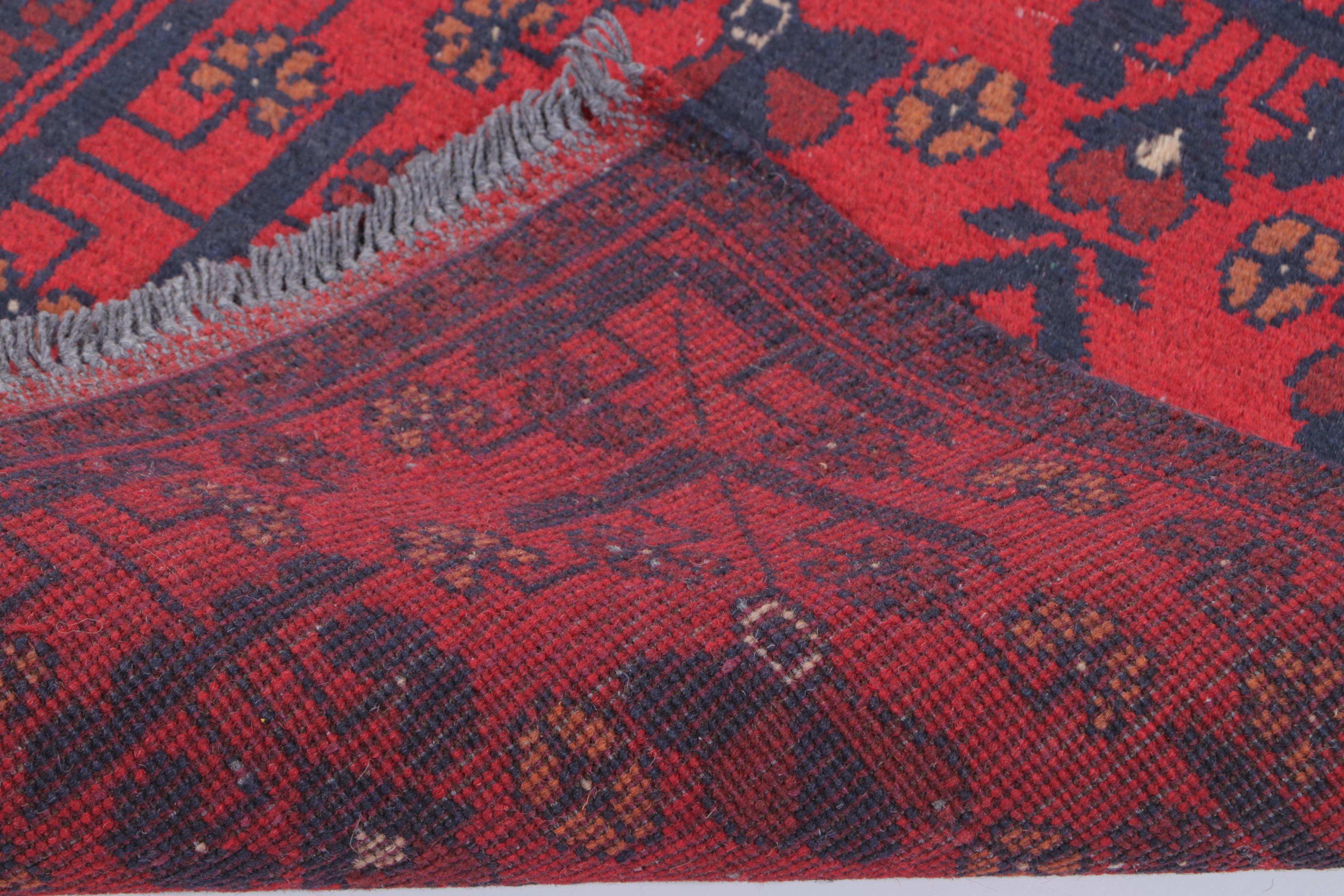 1'8 x 5'1 Hand-Knotted Afghan Kunduz Accent Rug
