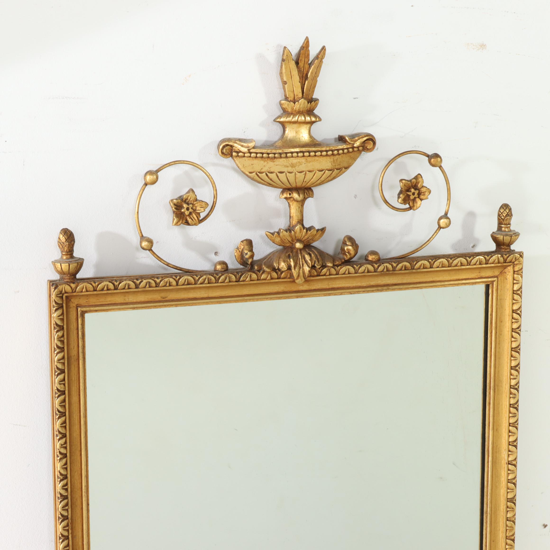 Decorative Arts, Inc. Adam Style Gilt Composition Wall Mirror