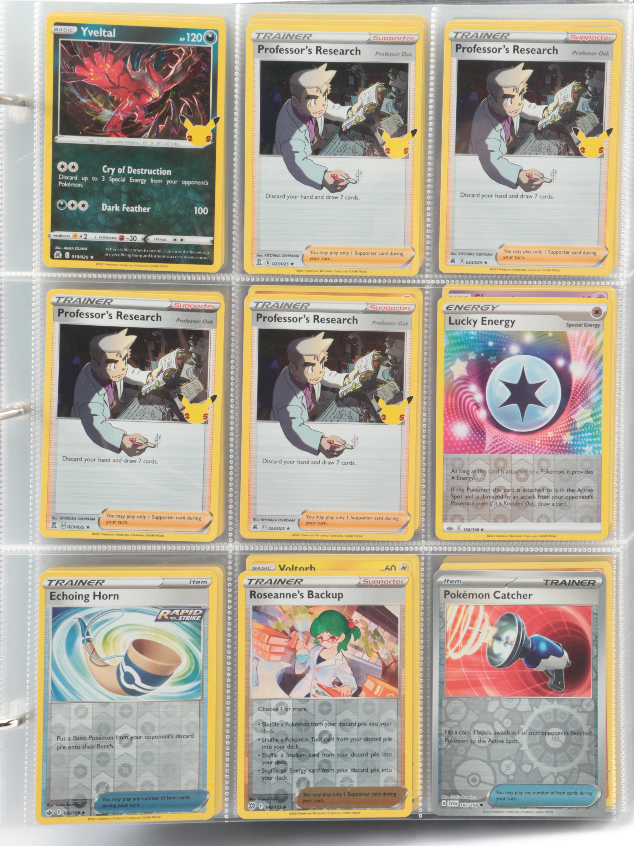 Pokémon Card Collection Featuring Mew, Lugia, Pikachu, and More