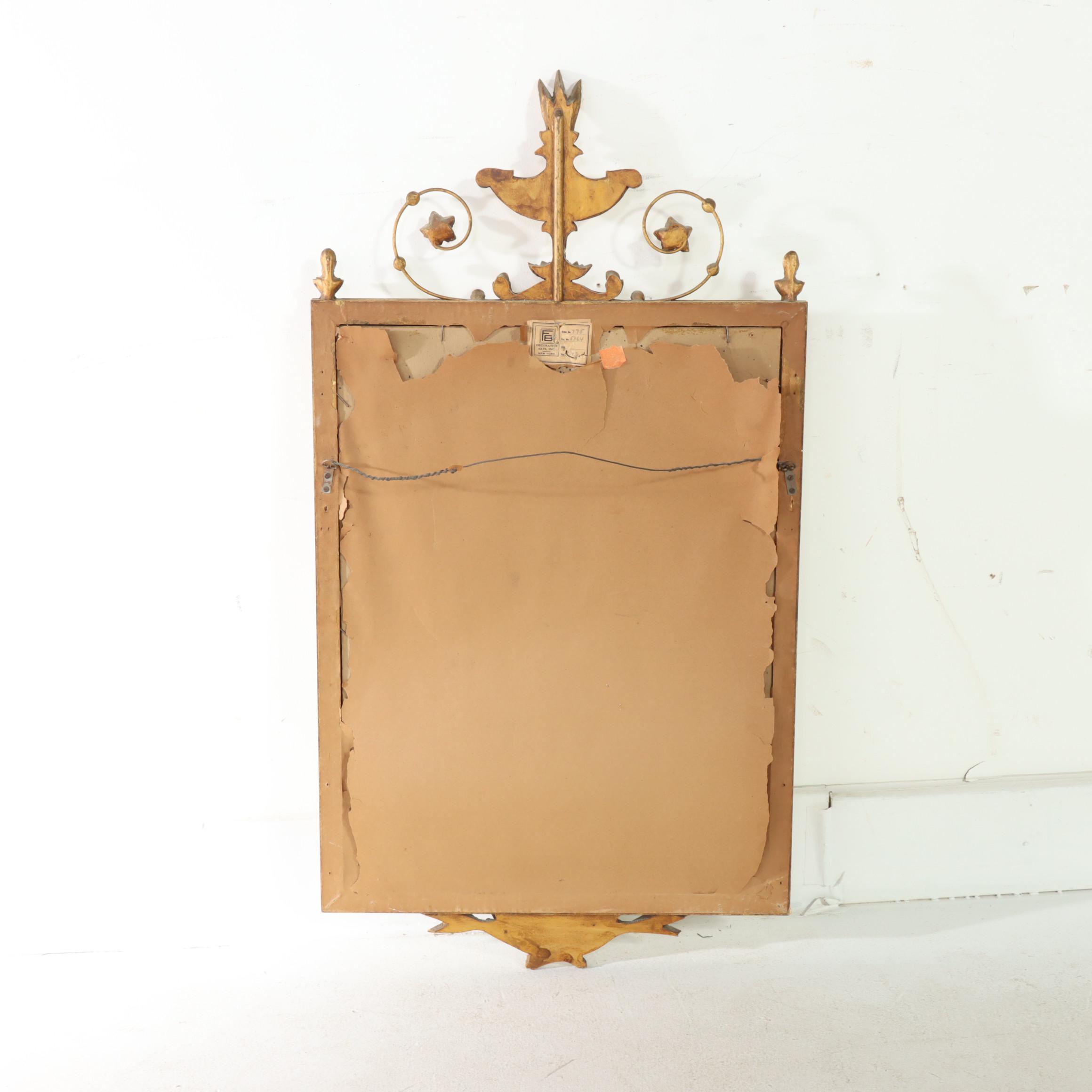 Decorative Arts, Inc. Adam Style Gilt Composition Wall Mirror