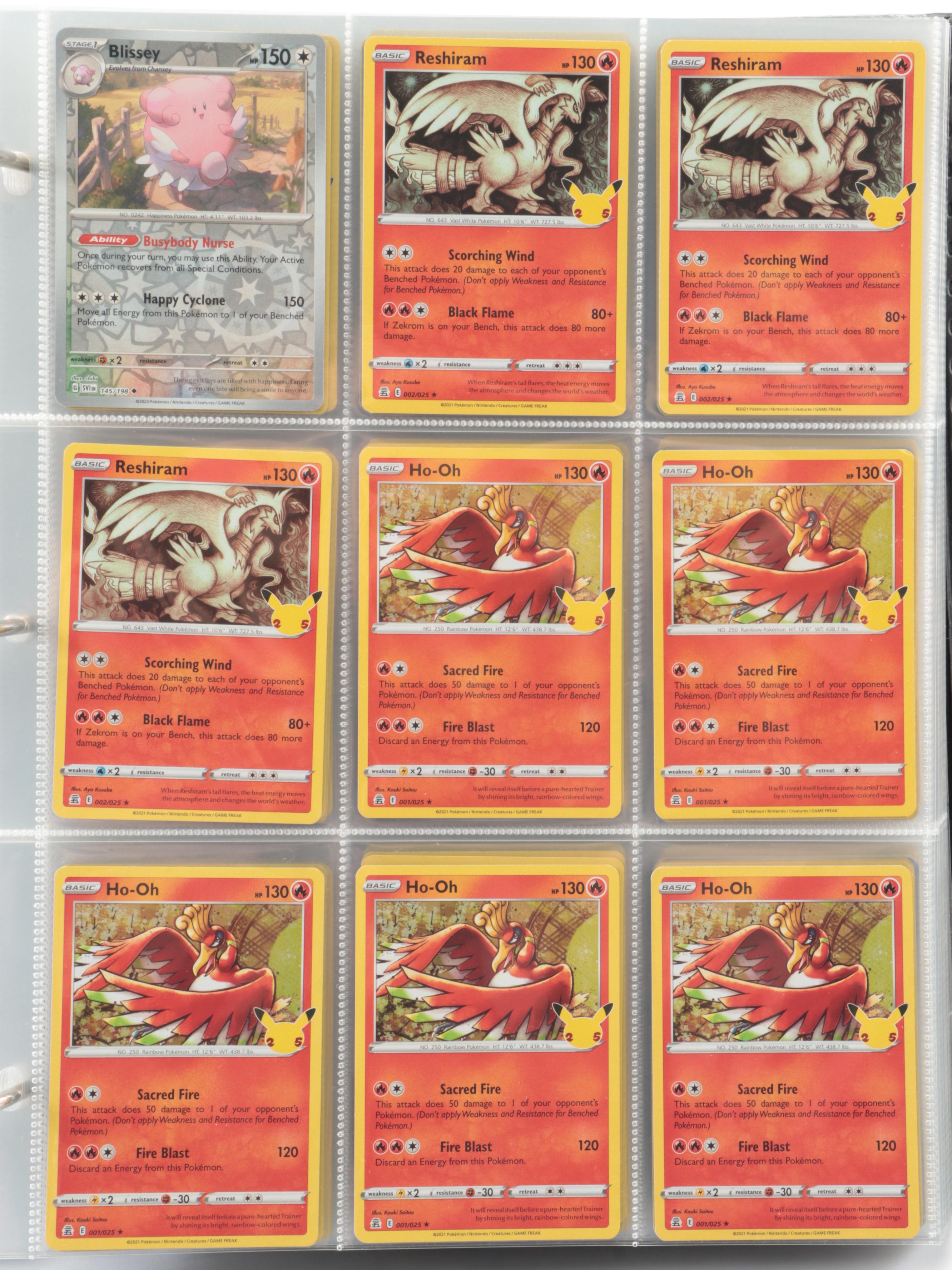 Pokémon Card Collection Featuring Mew, Lugia, Pikachu, and More