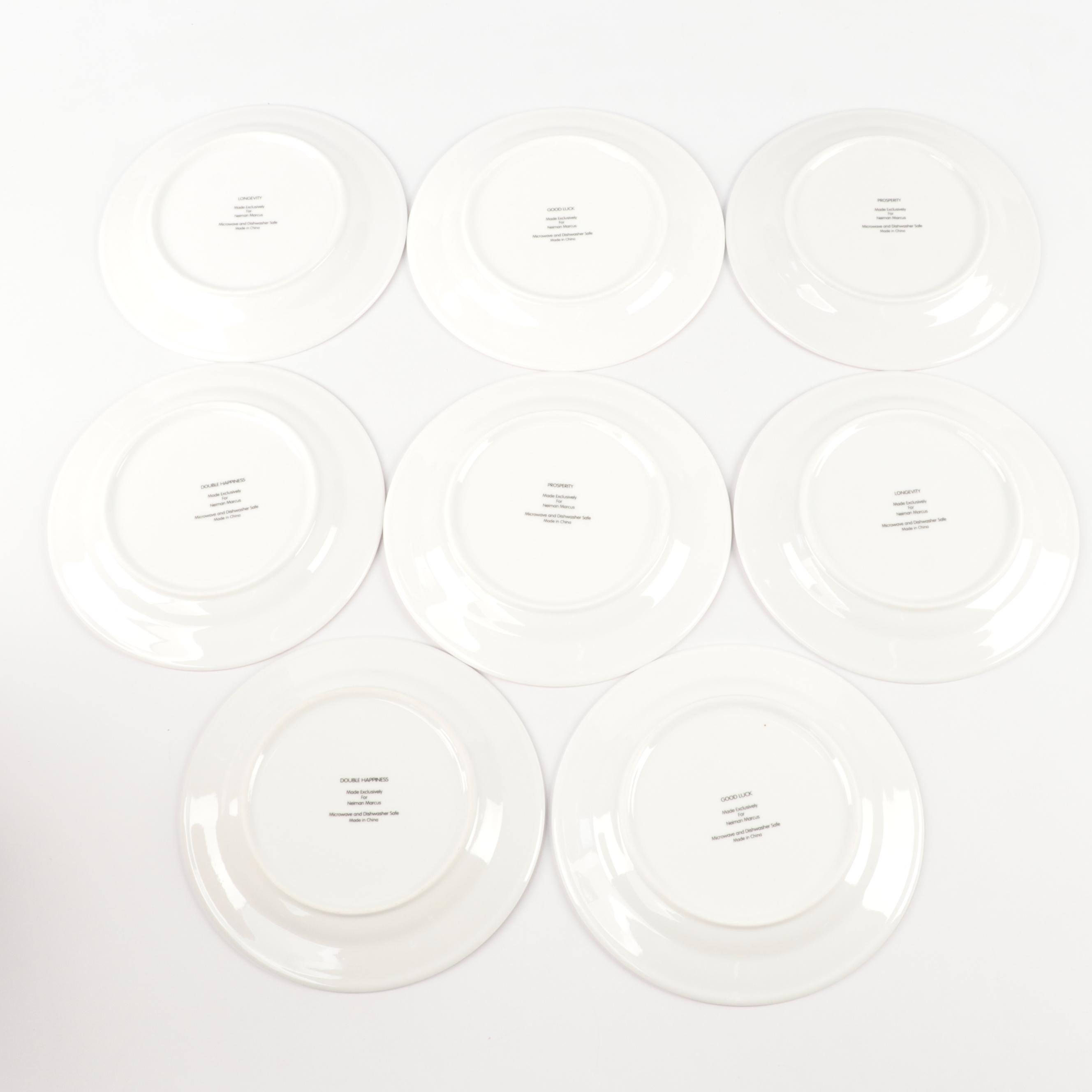 Neiman Marcus "Double Happiness" and Other Chinese Character Plates