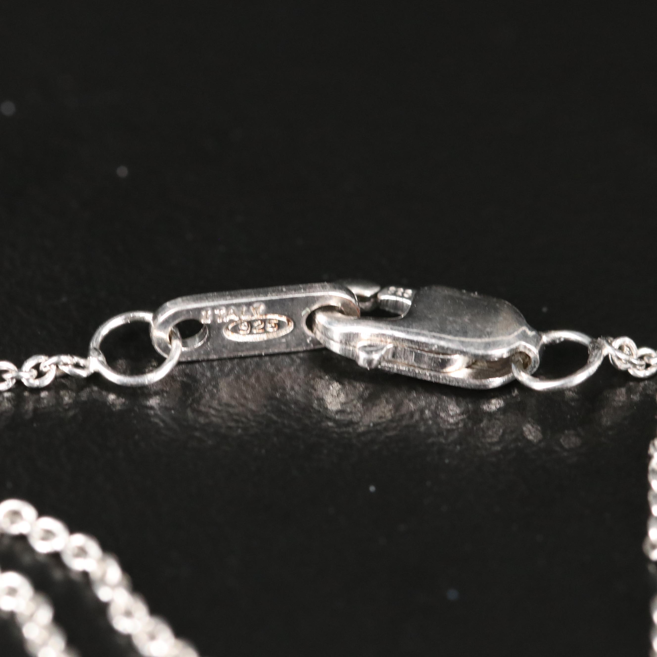 Sterling Opal and Sapphire Sunburst Pendant Necklace