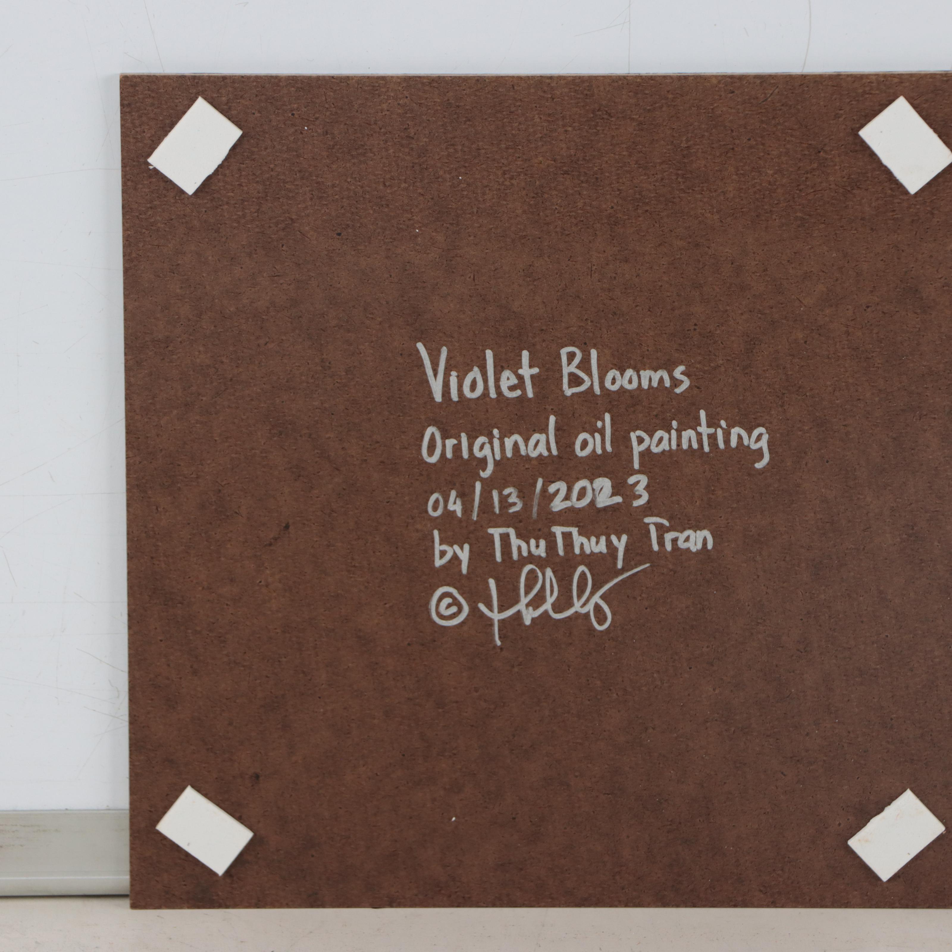 Thu-Thuy Tran Oil Painting "Violet Blooms," 2023