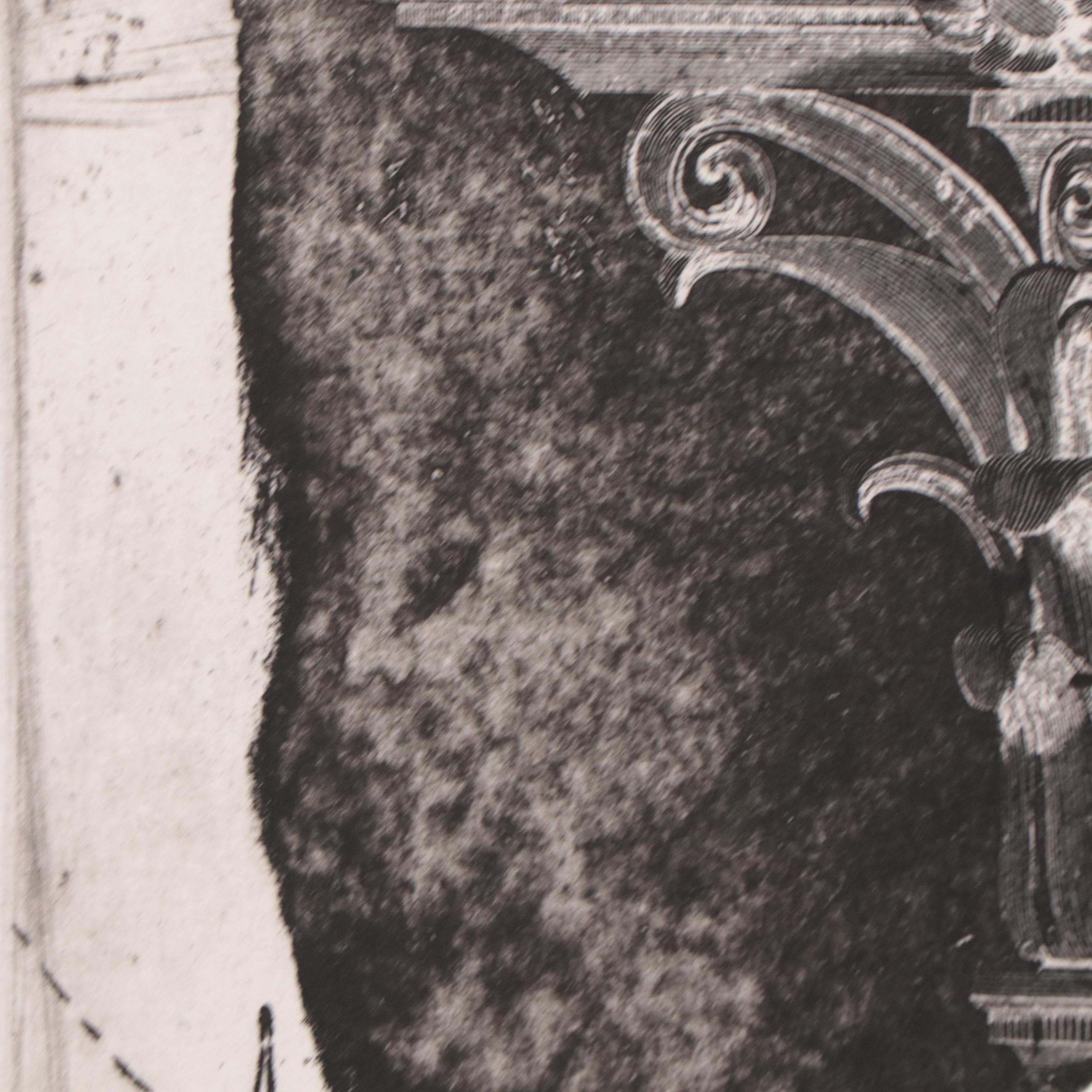 Sidney Chafetz Etching of Man and Corinthian Capital