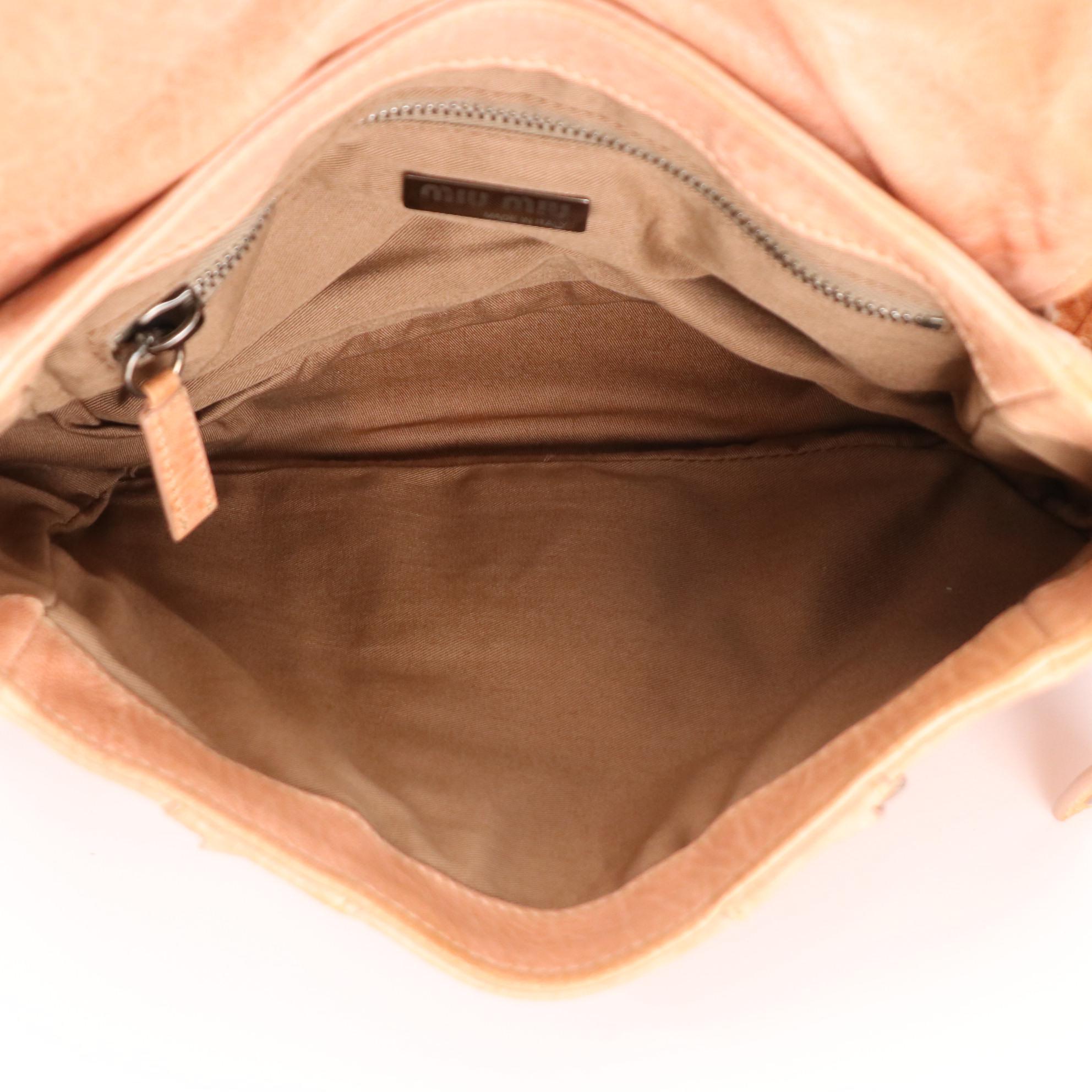 Miu Miu Leather Front Flap Shoulder Bag