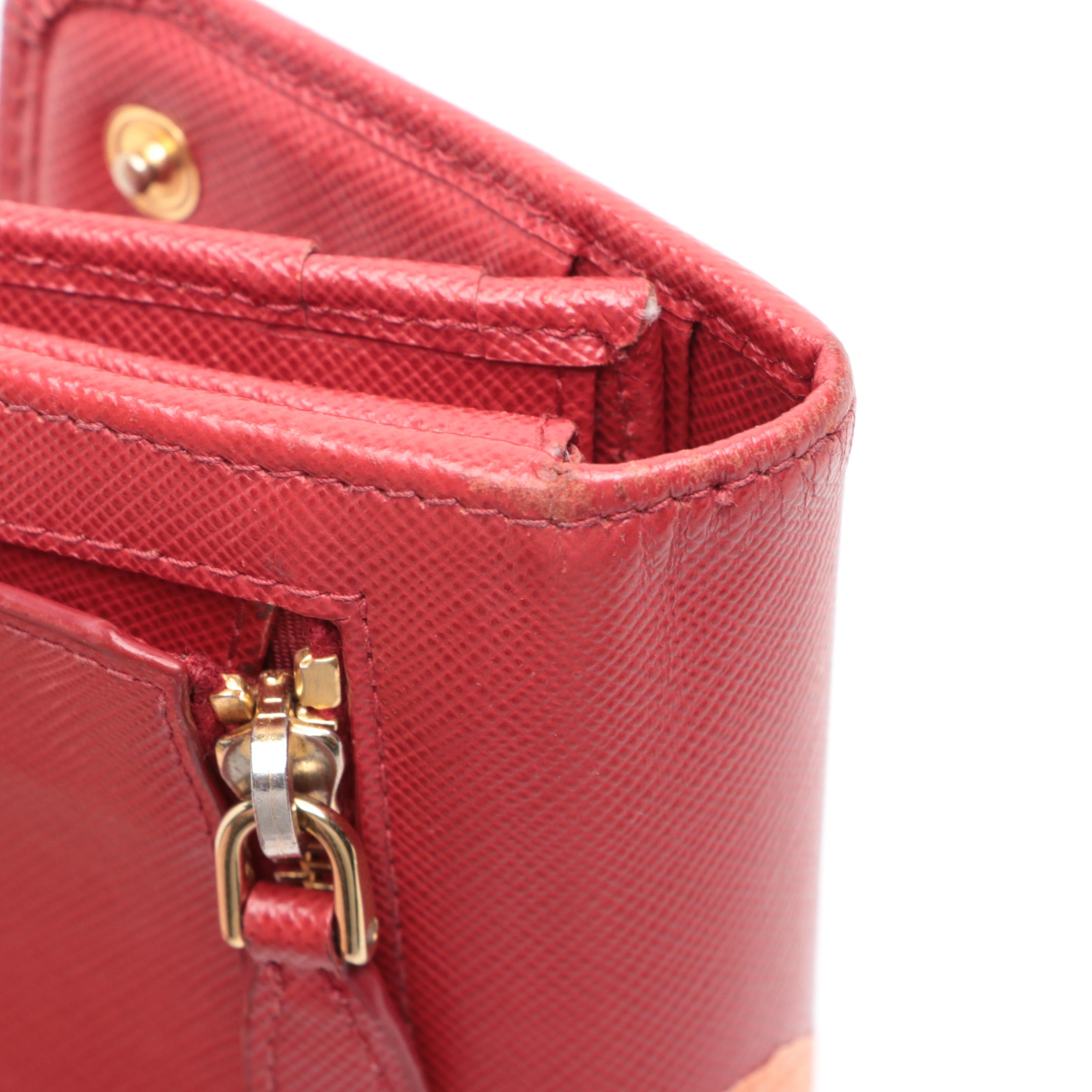 Prada Bow Wallet in Saffiano Leather