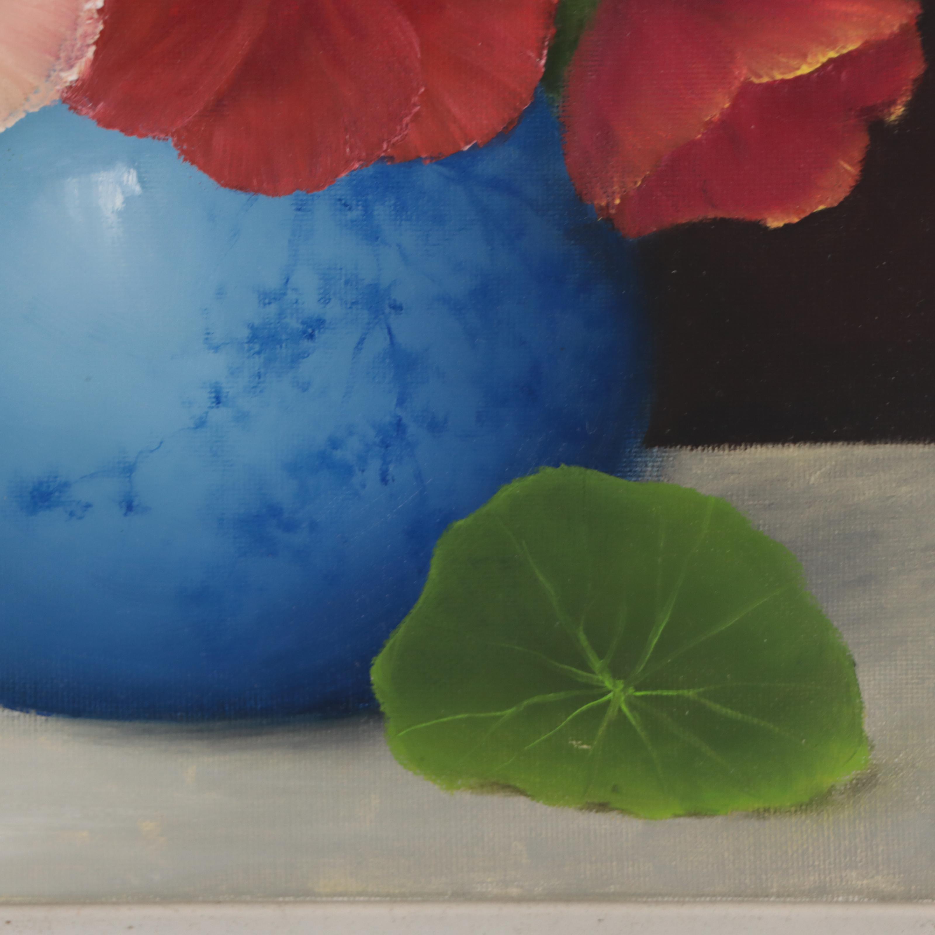 Thu-Thuy Tran Oil Painting "Nasturtiums," 2023