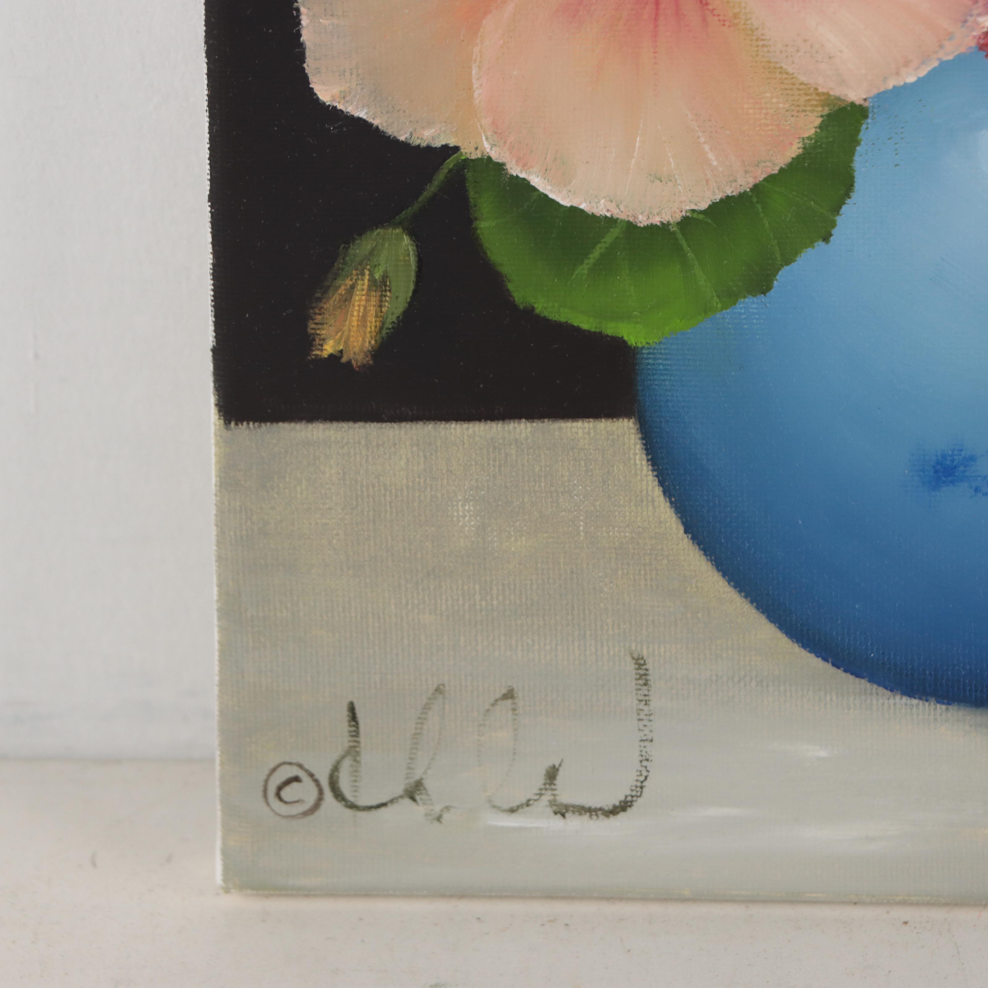 Thu-Thuy Tran Oil Painting "Nasturtiums," 2023