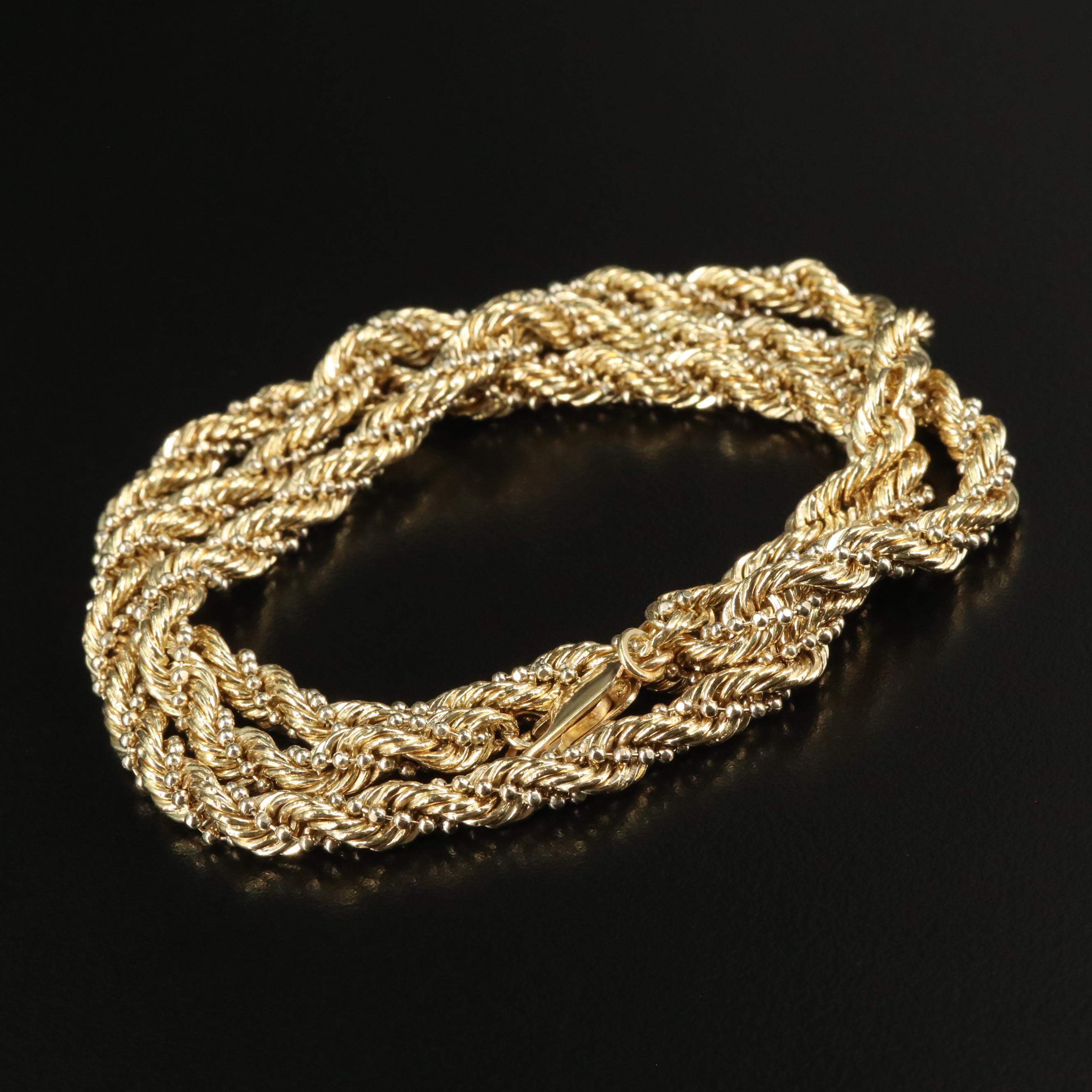14K Rope Chain Necklace