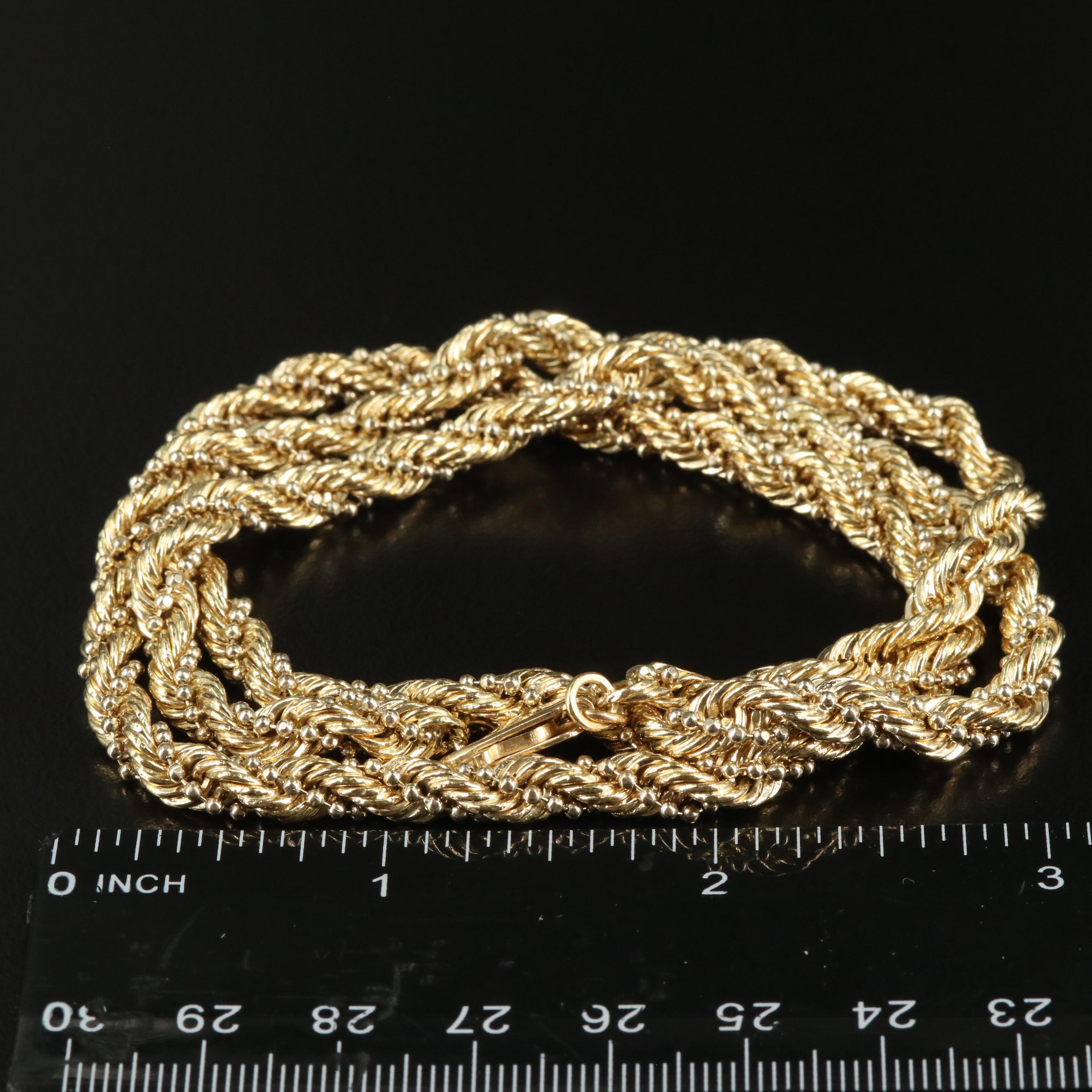 14K Rope Chain Necklace