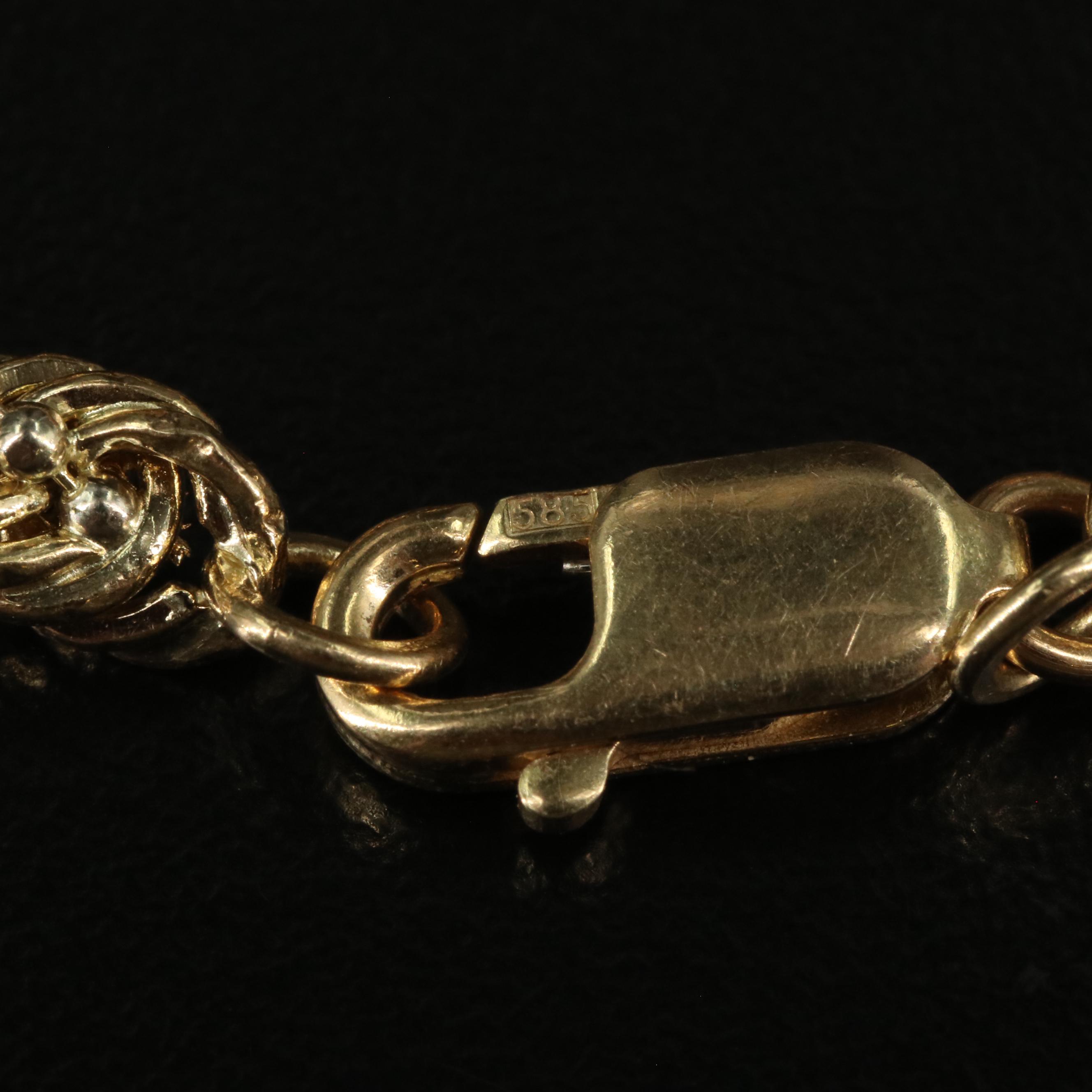 14K Rope Chain Necklace