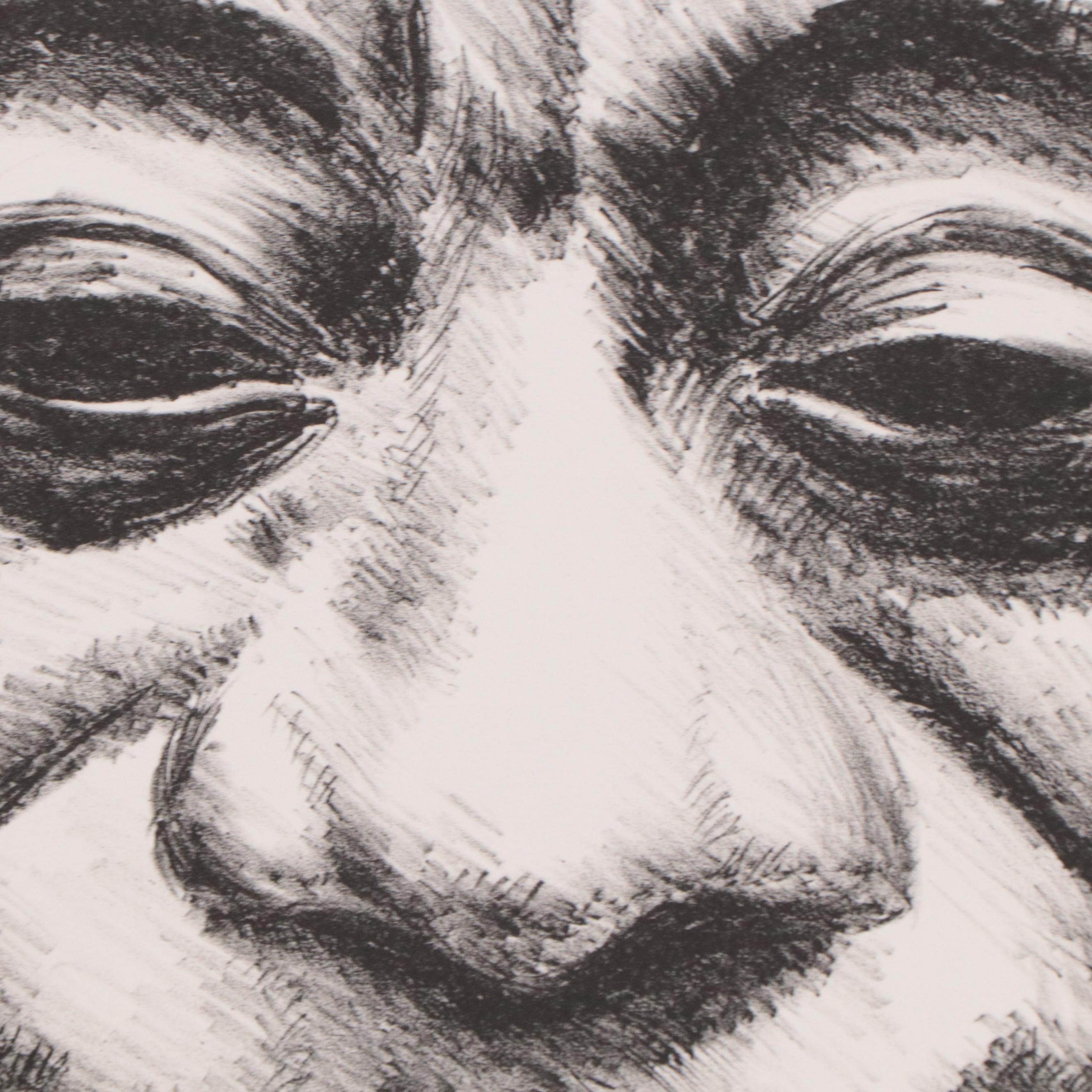 Sidney Chafetz Portrait Lithograph of James Baldwin, 1981