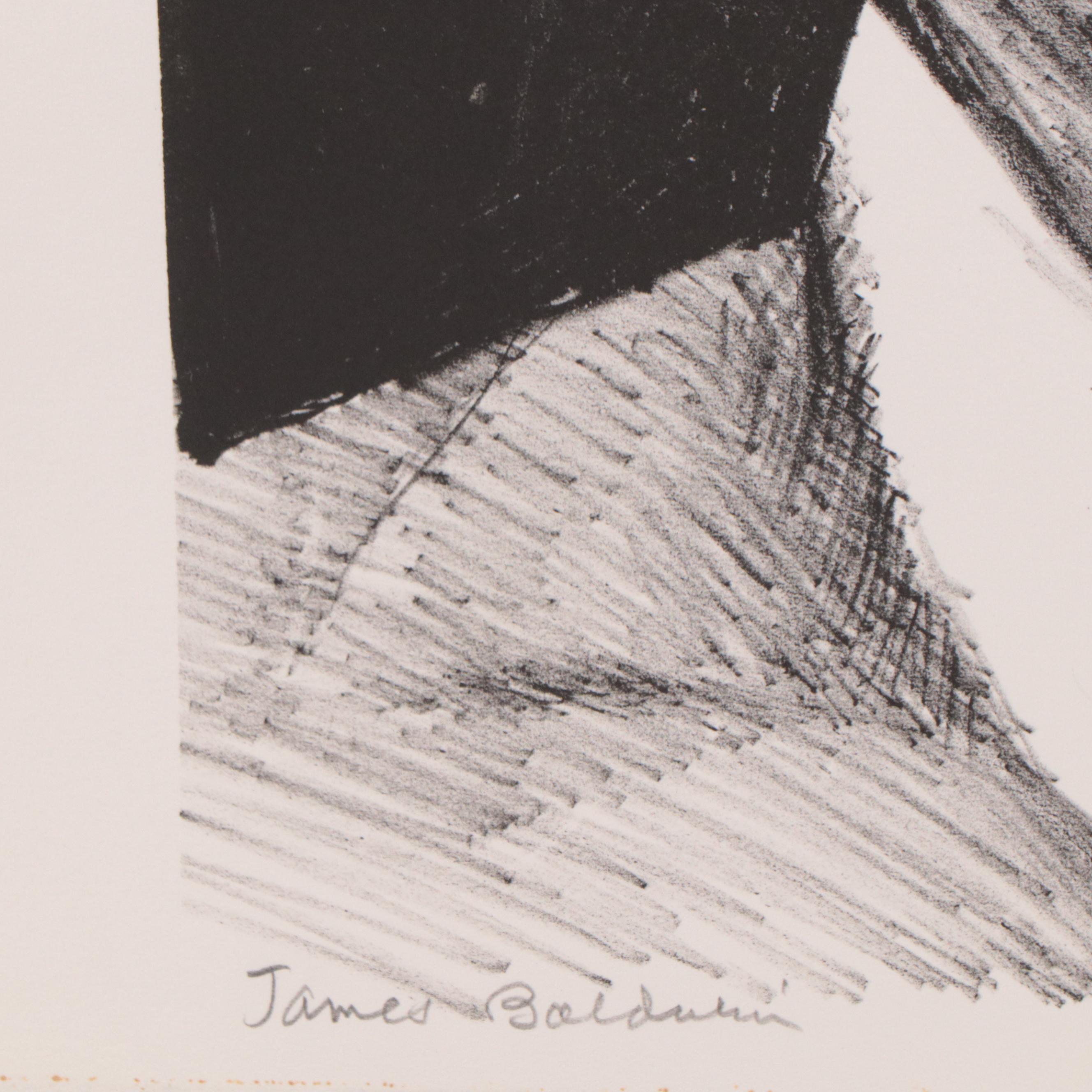 Sidney Chafetz Portrait Lithograph of James Baldwin, 1981