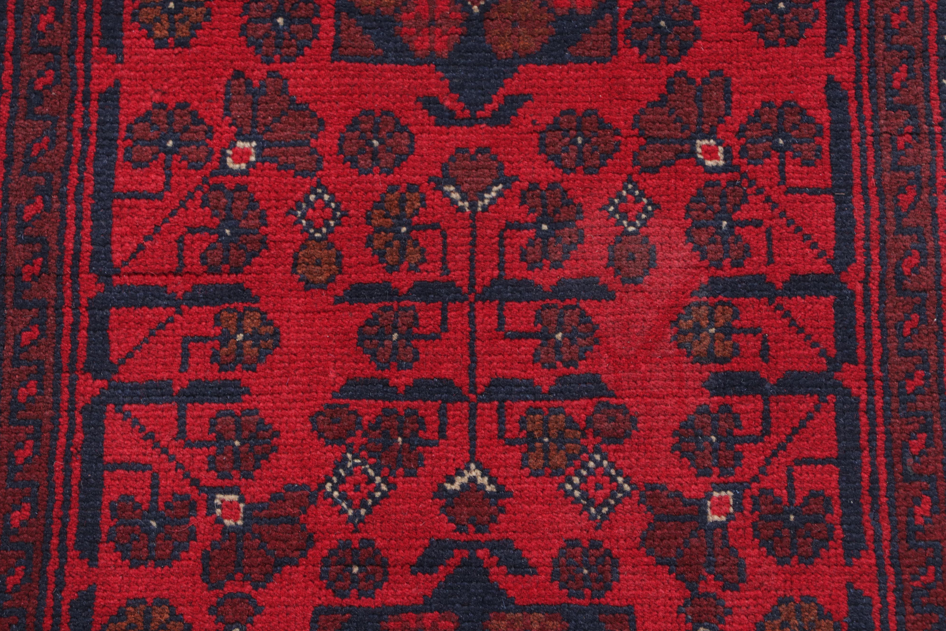 1'8 x 3'6 Hand-Knotted Afghan Kunduz Accent Rug