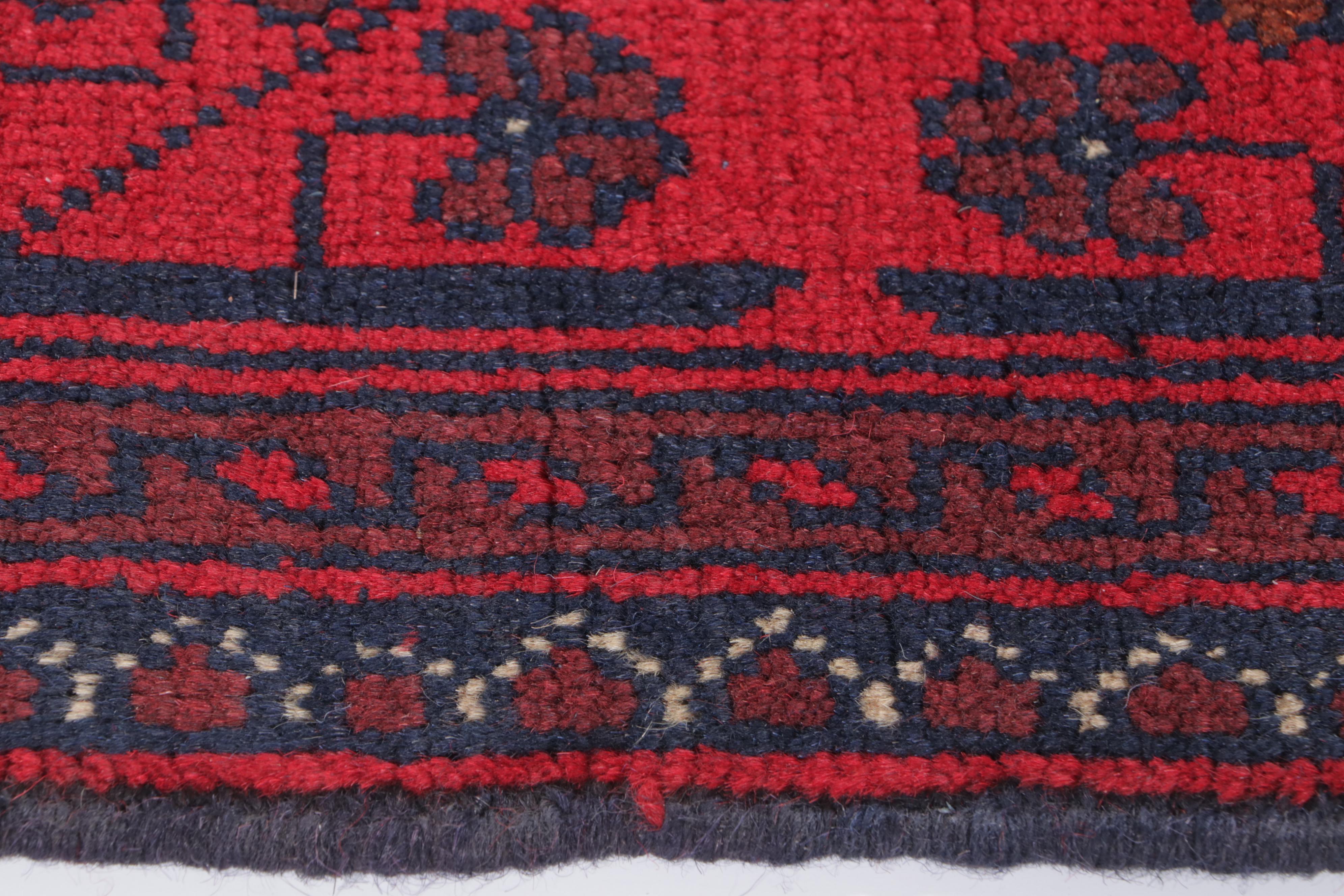 1'8 x 3'6 Hand-Knotted Afghan Kunduz Accent Rug