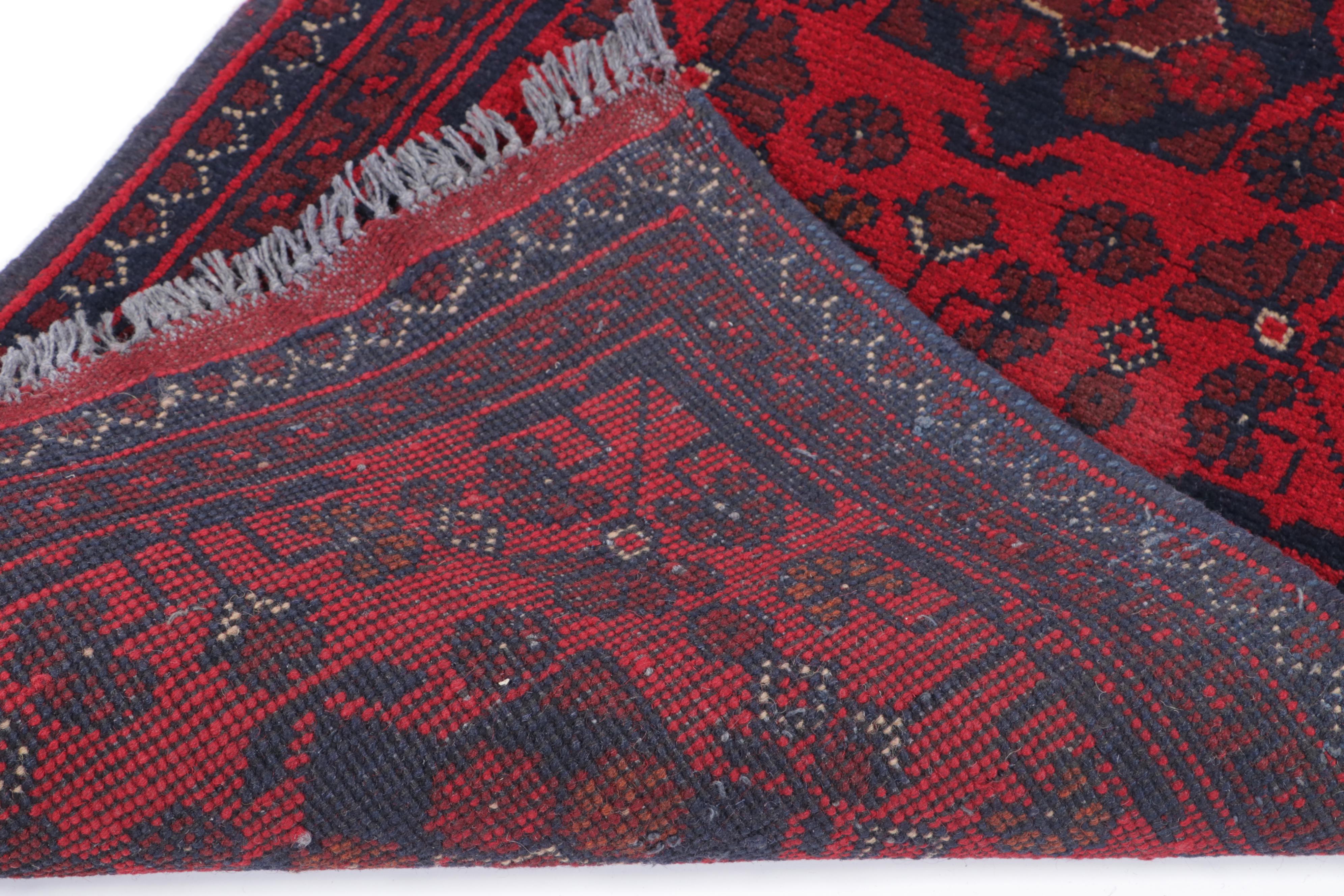 1'8 x 3'6 Hand-Knotted Afghan Kunduz Accent Rug