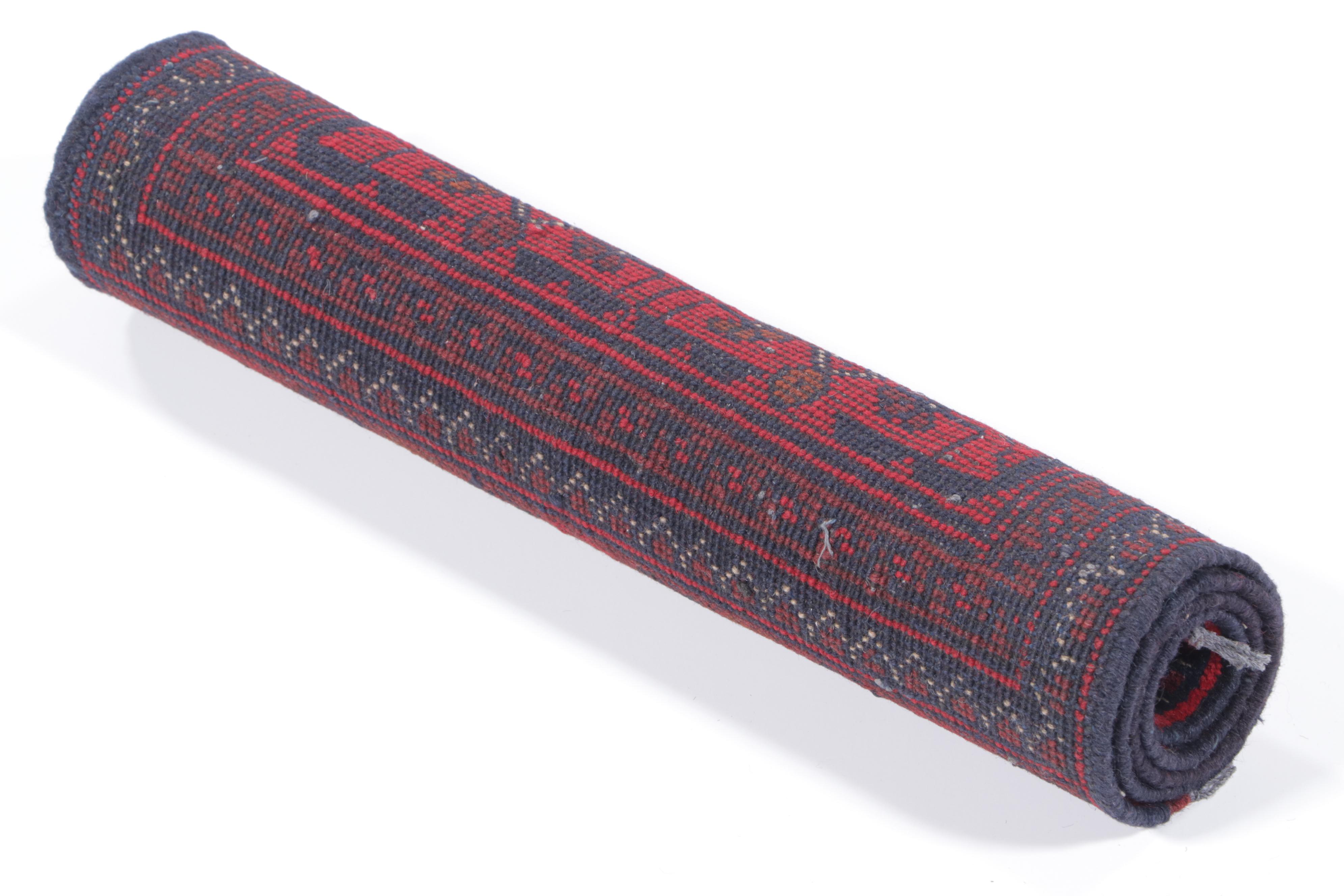 1'8 x 3'6 Hand-Knotted Afghan Kunduz Accent Rug