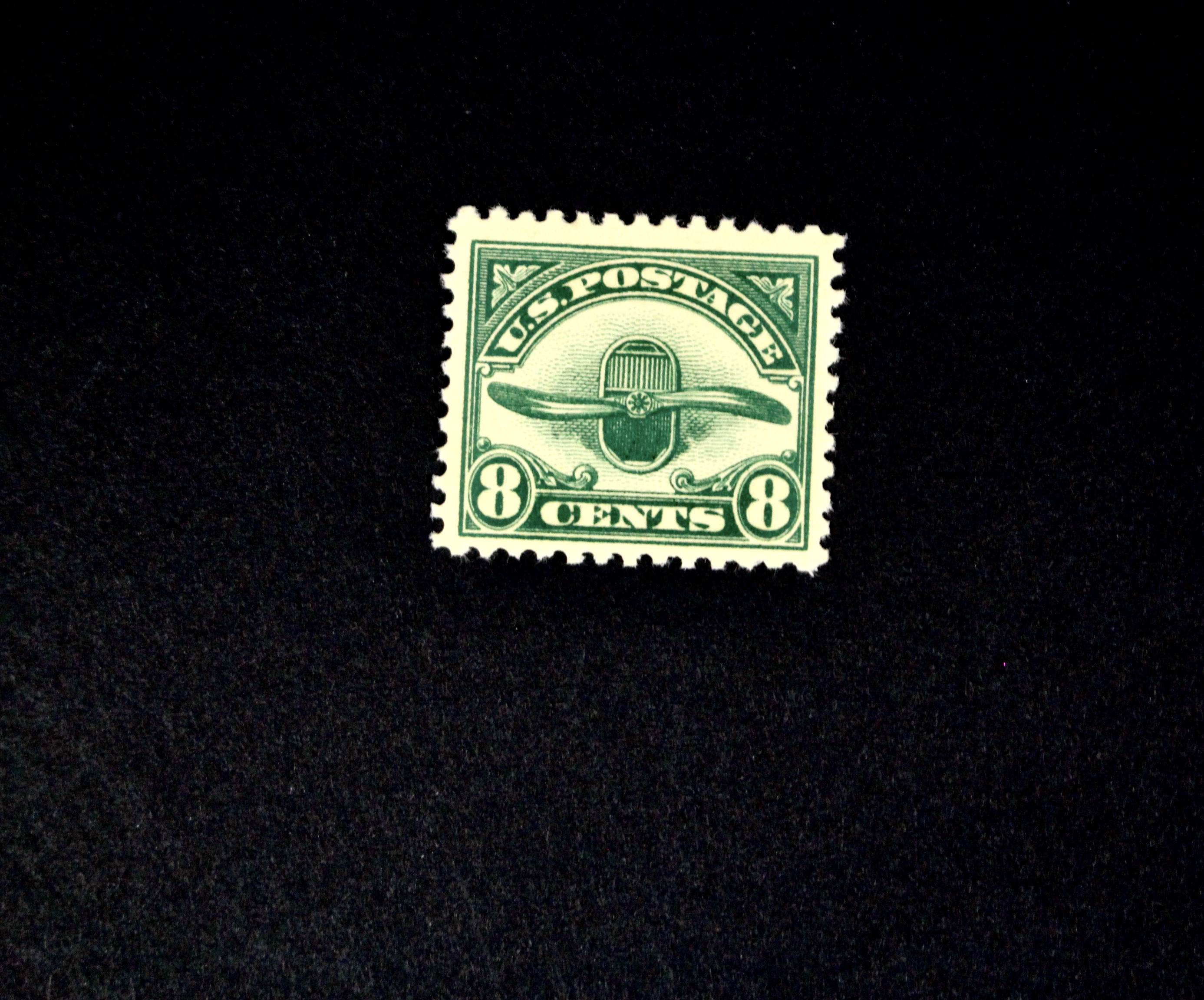 First Six U.S. Air Mail Postage Stamps, MNH