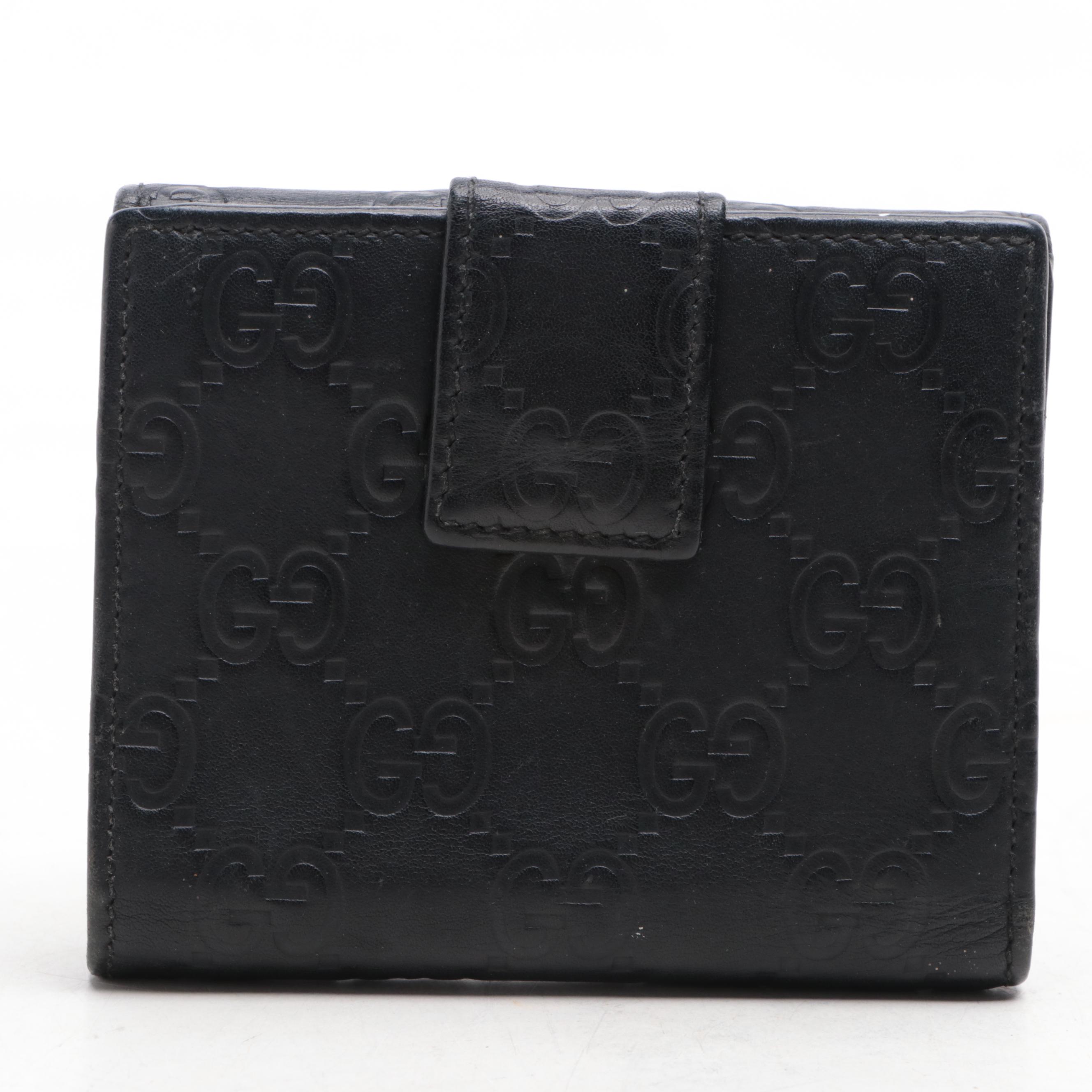 Gucci French Flap Wallet in Guccissima Leather