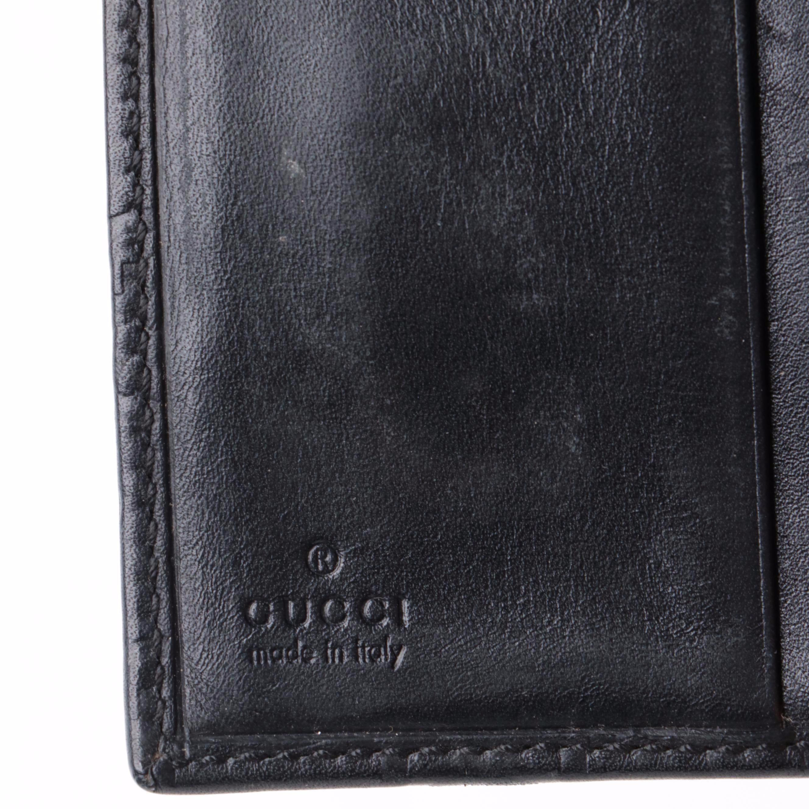 Gucci French Flap Wallet in Guccissima Leather
