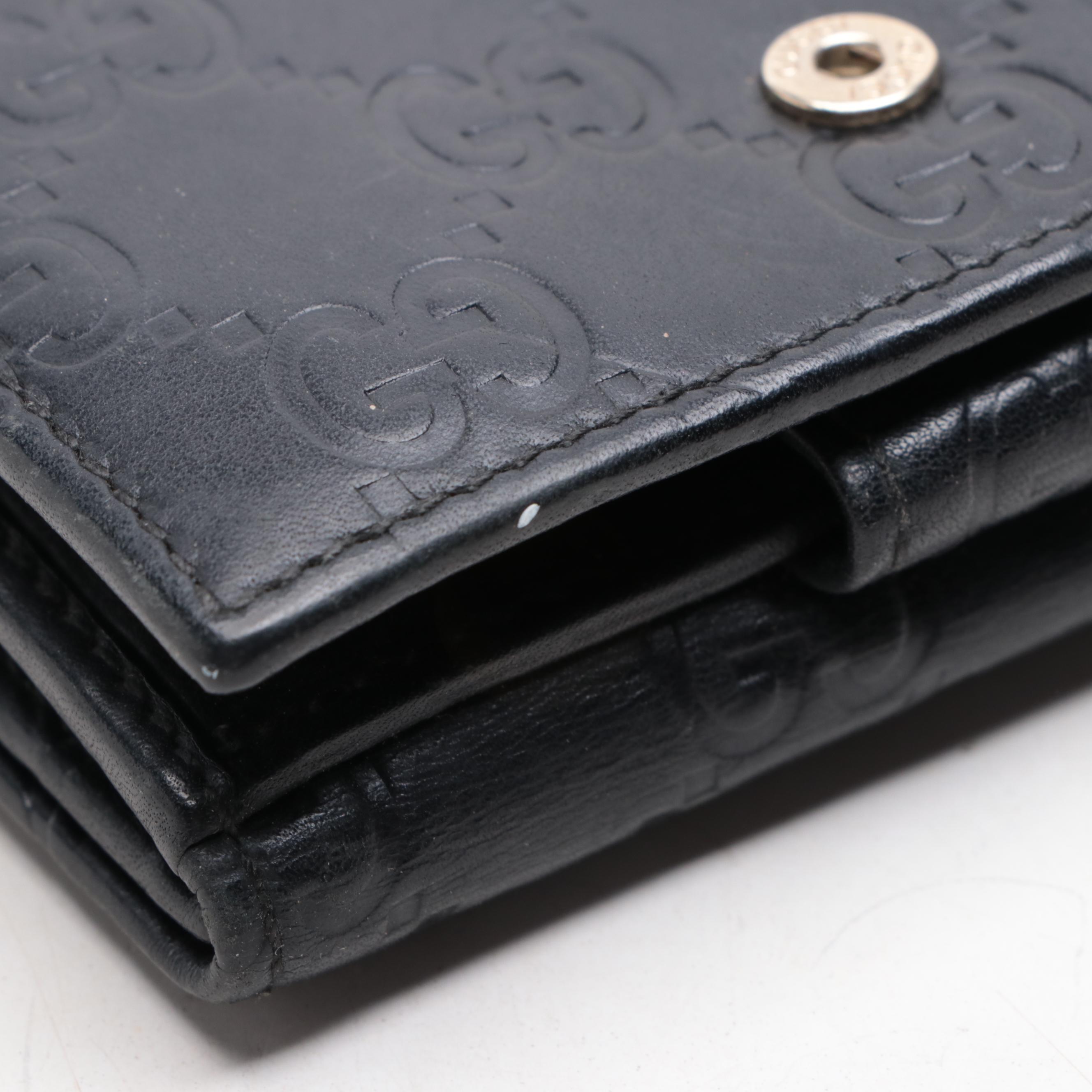 Gucci French Flap Wallet in Guccissima Leather