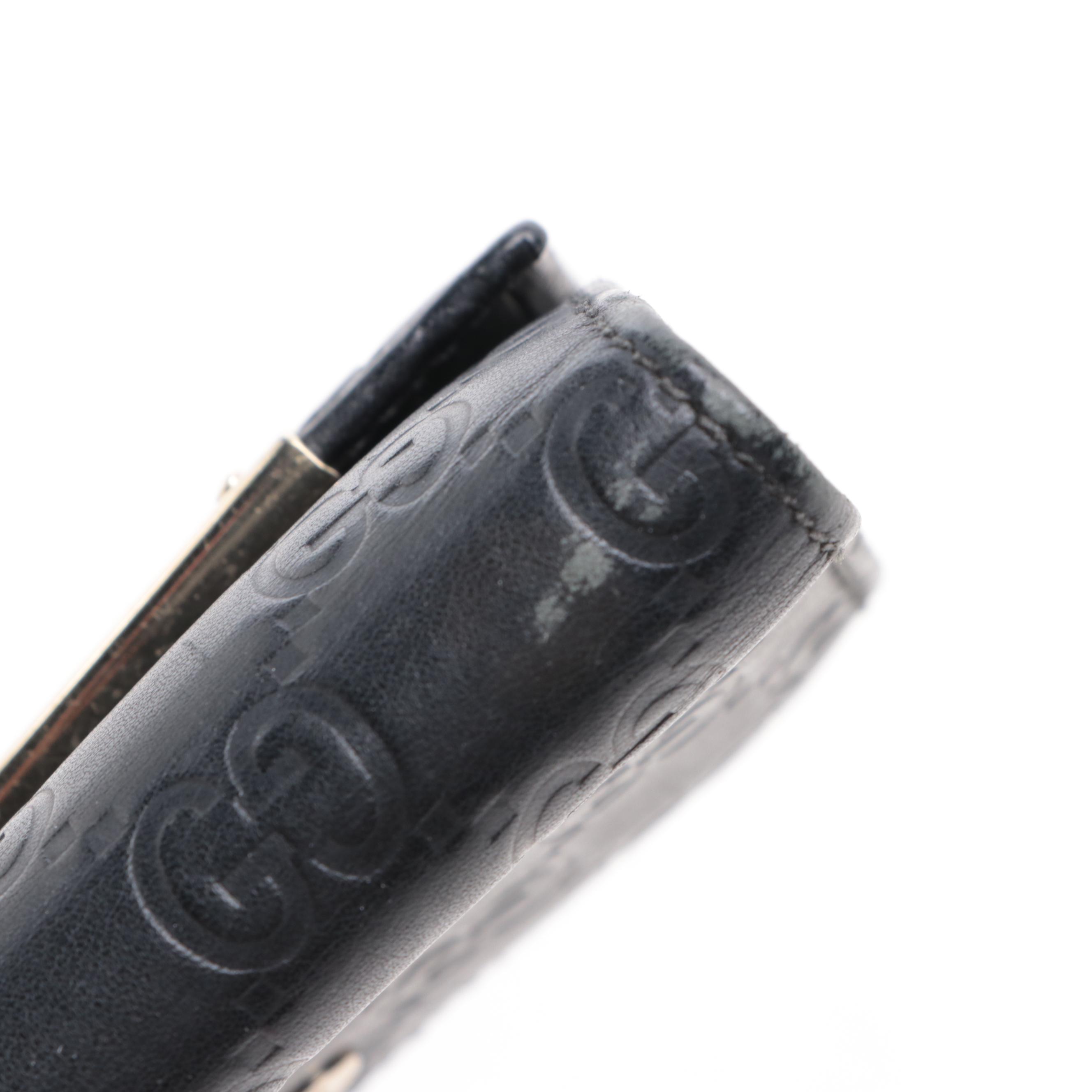 Gucci French Flap Wallet in Guccissima Leather