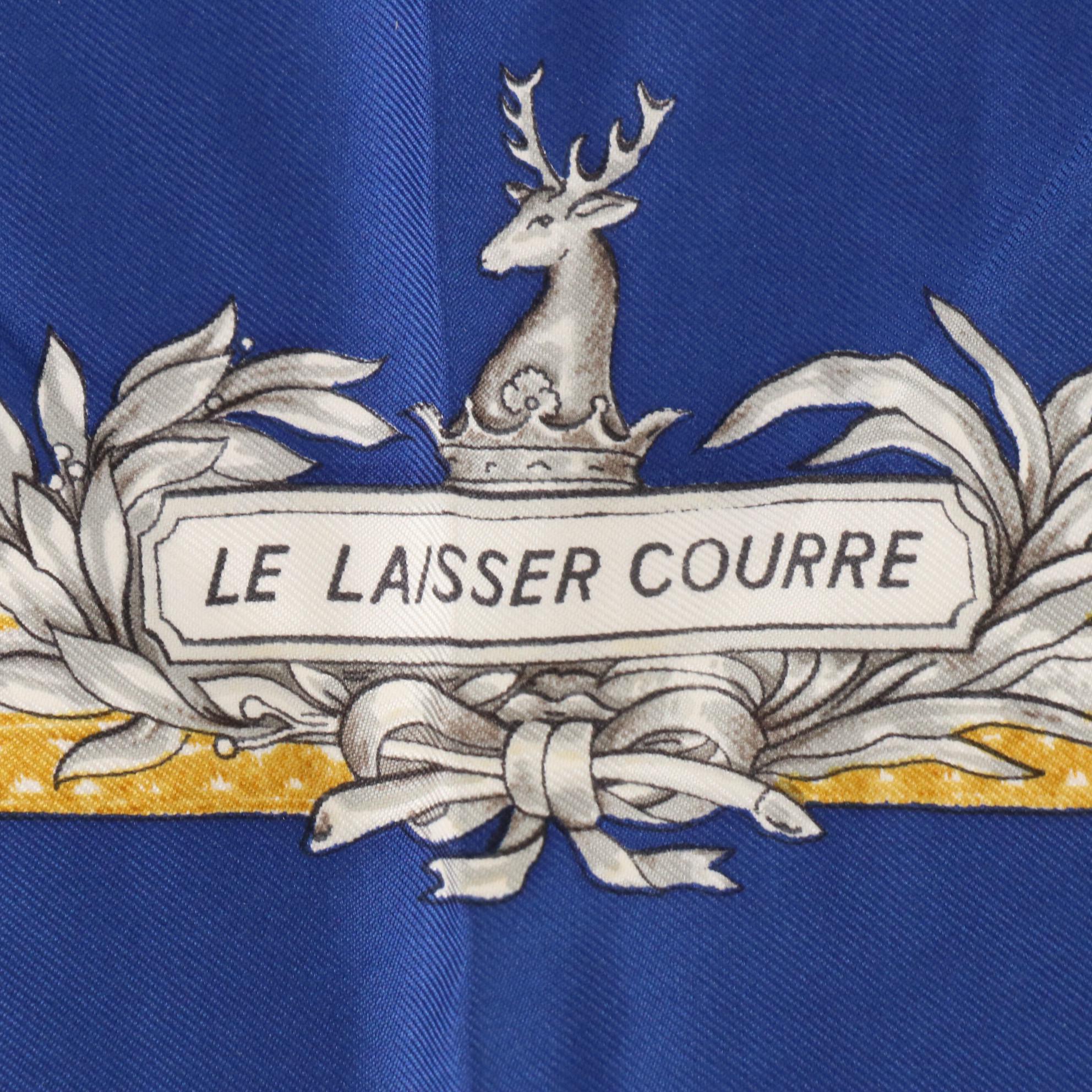 Hermès "Le Laisser Courre"  Scarf 90 in Silk Twill