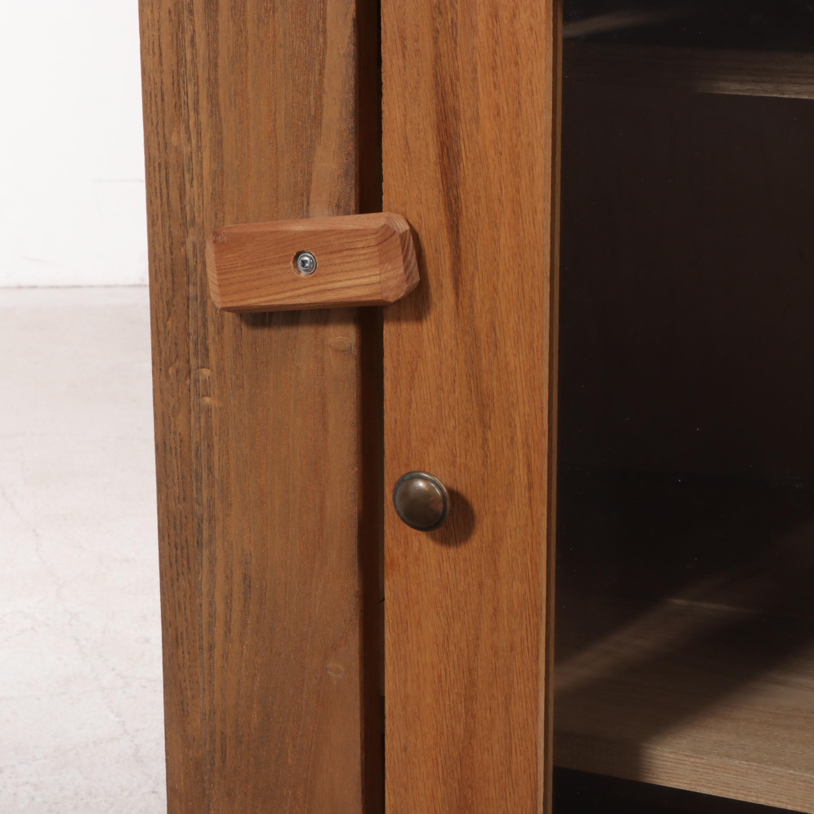 American Primitive Style Wooden Wall Cabinet