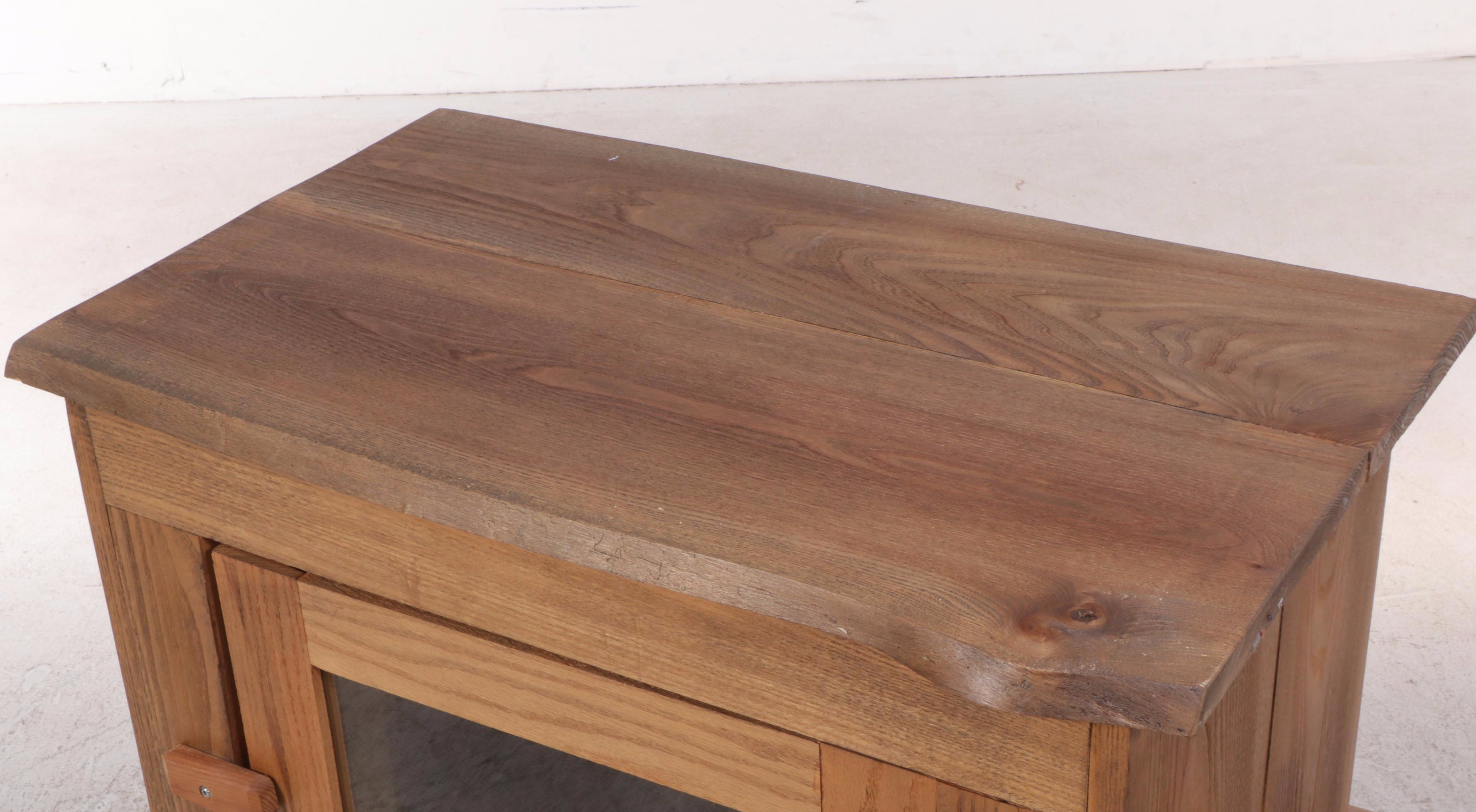 American Primitive Style Wooden Wall Cabinet