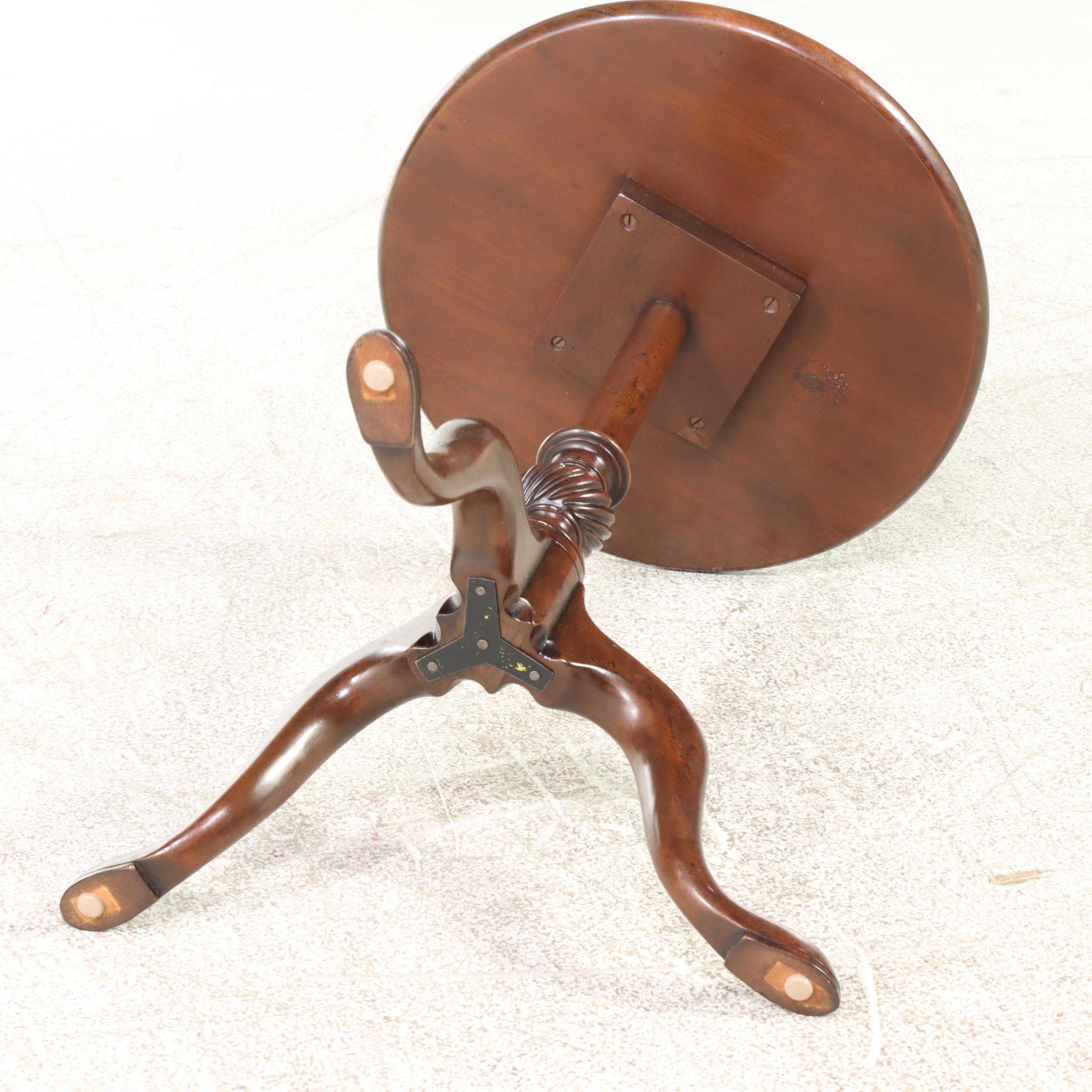 Kittinger "Historic Newport" Federal Style Mahogany Candlestand, 20th Century