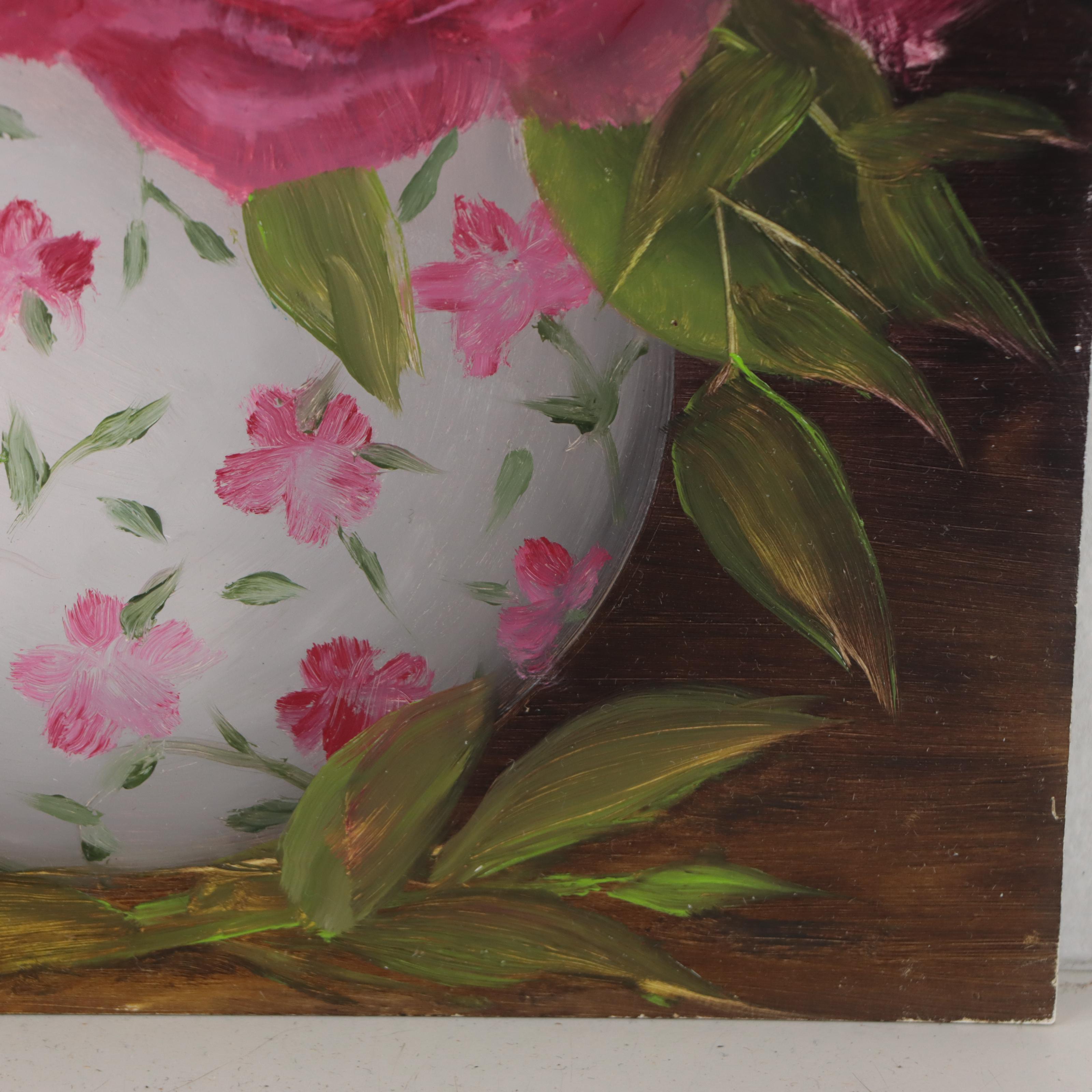 Thu-Thuy Tran Oil Painting "Roses and Spring," 2023