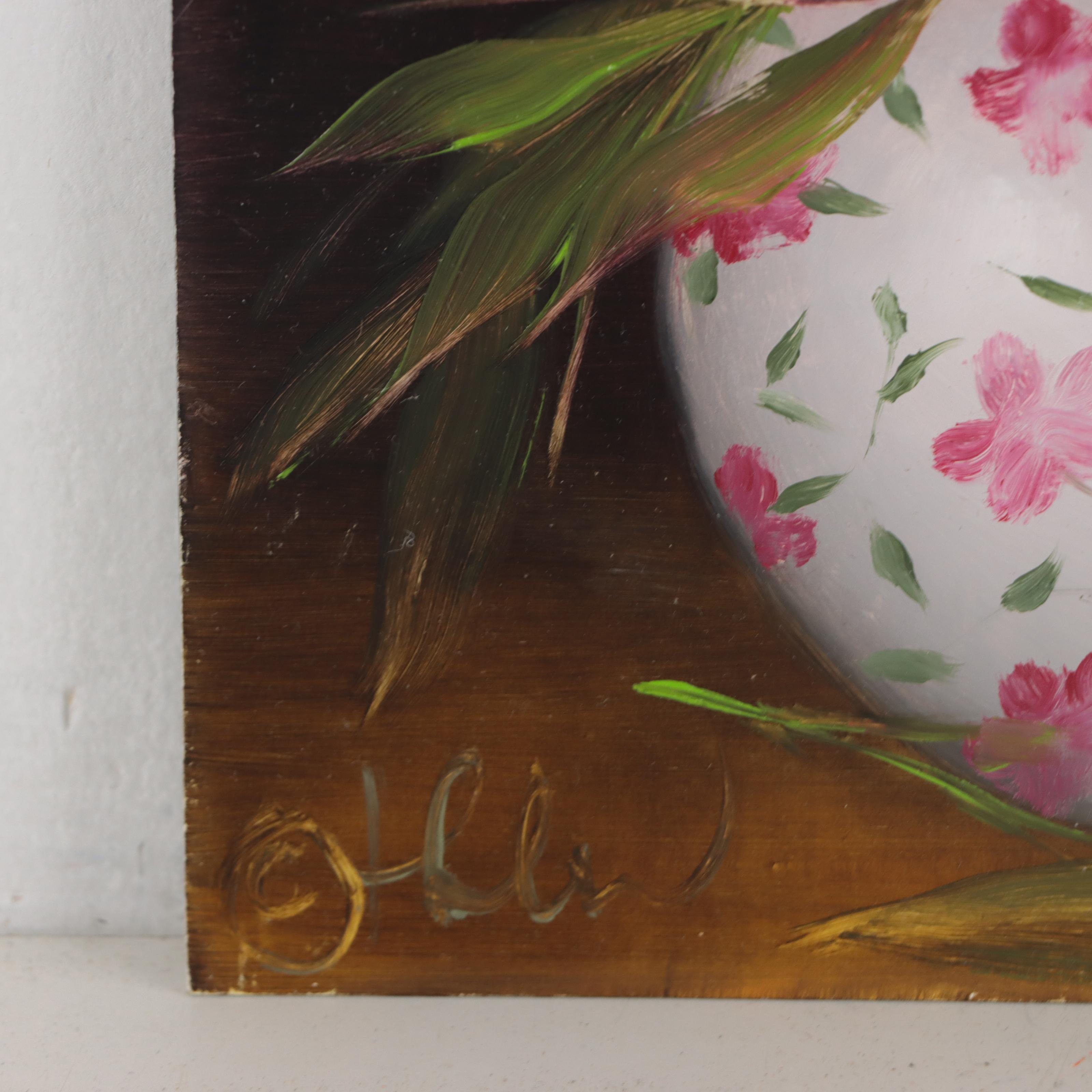 Thu-Thuy Tran Oil Painting "Roses and Spring," 2023