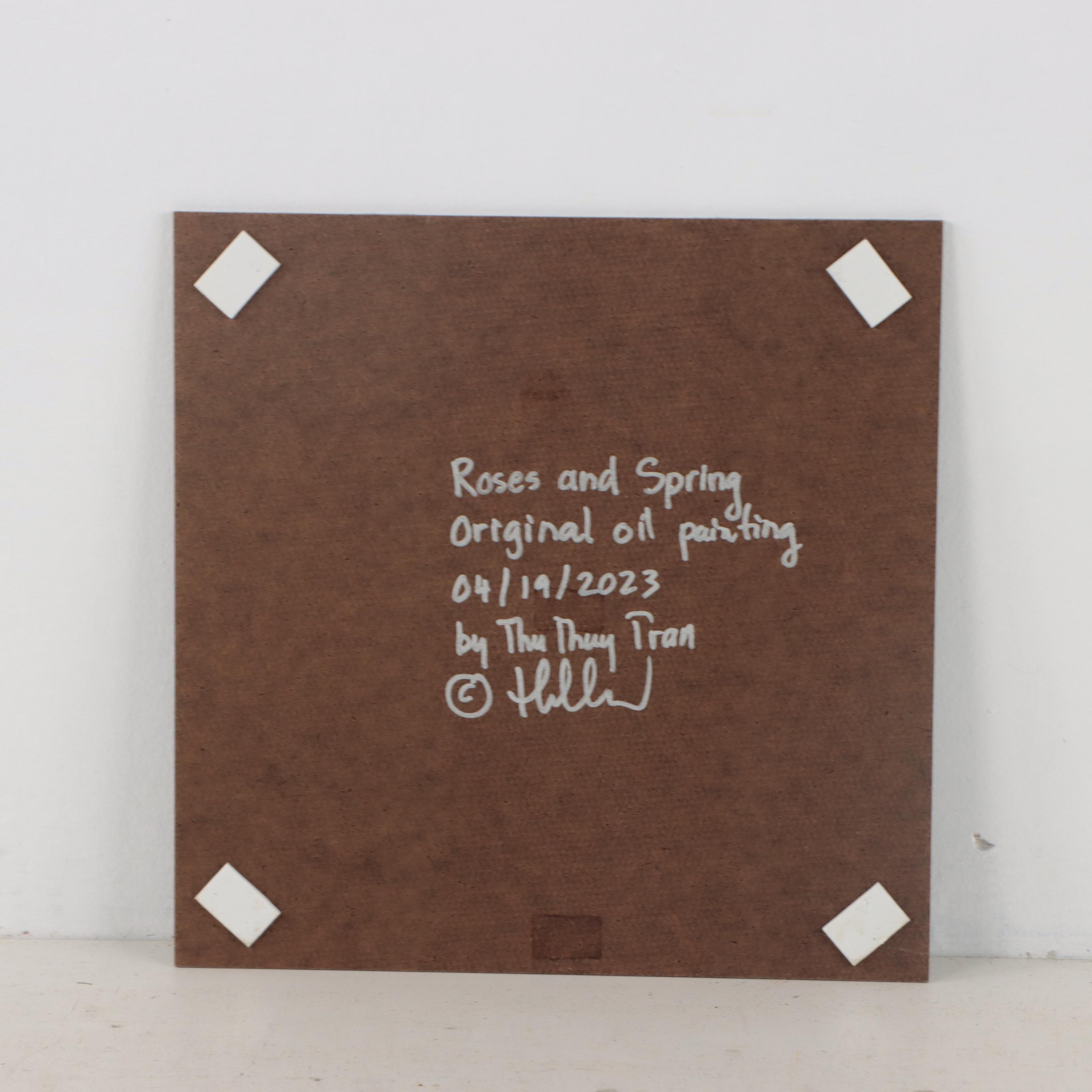 Thu-Thuy Tran Oil Painting "Roses and Spring," 2023