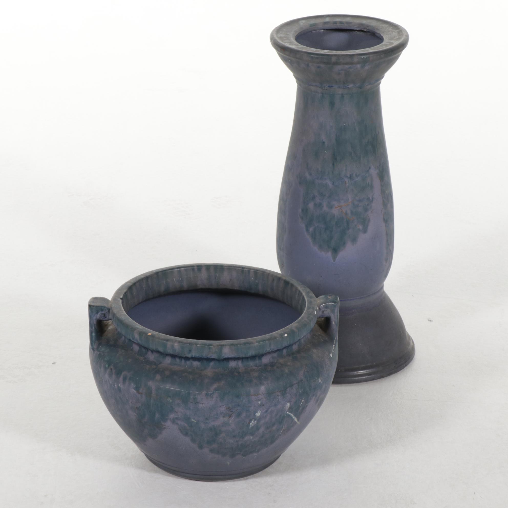 American Art Pottery Jardinière on Stand