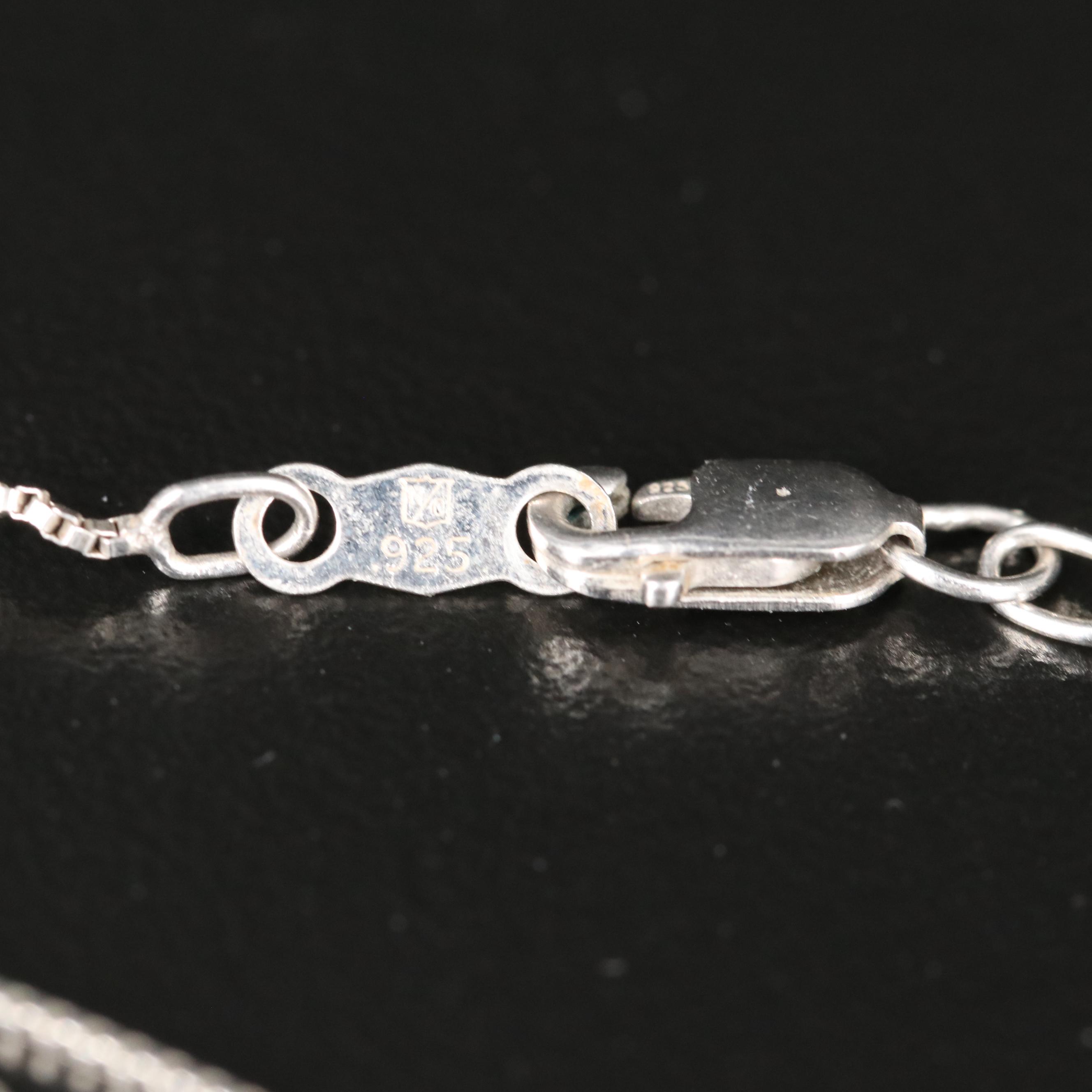 Sterling Smoky Quartz, Spinel and Sapphire Paw Print Pendant Necklace