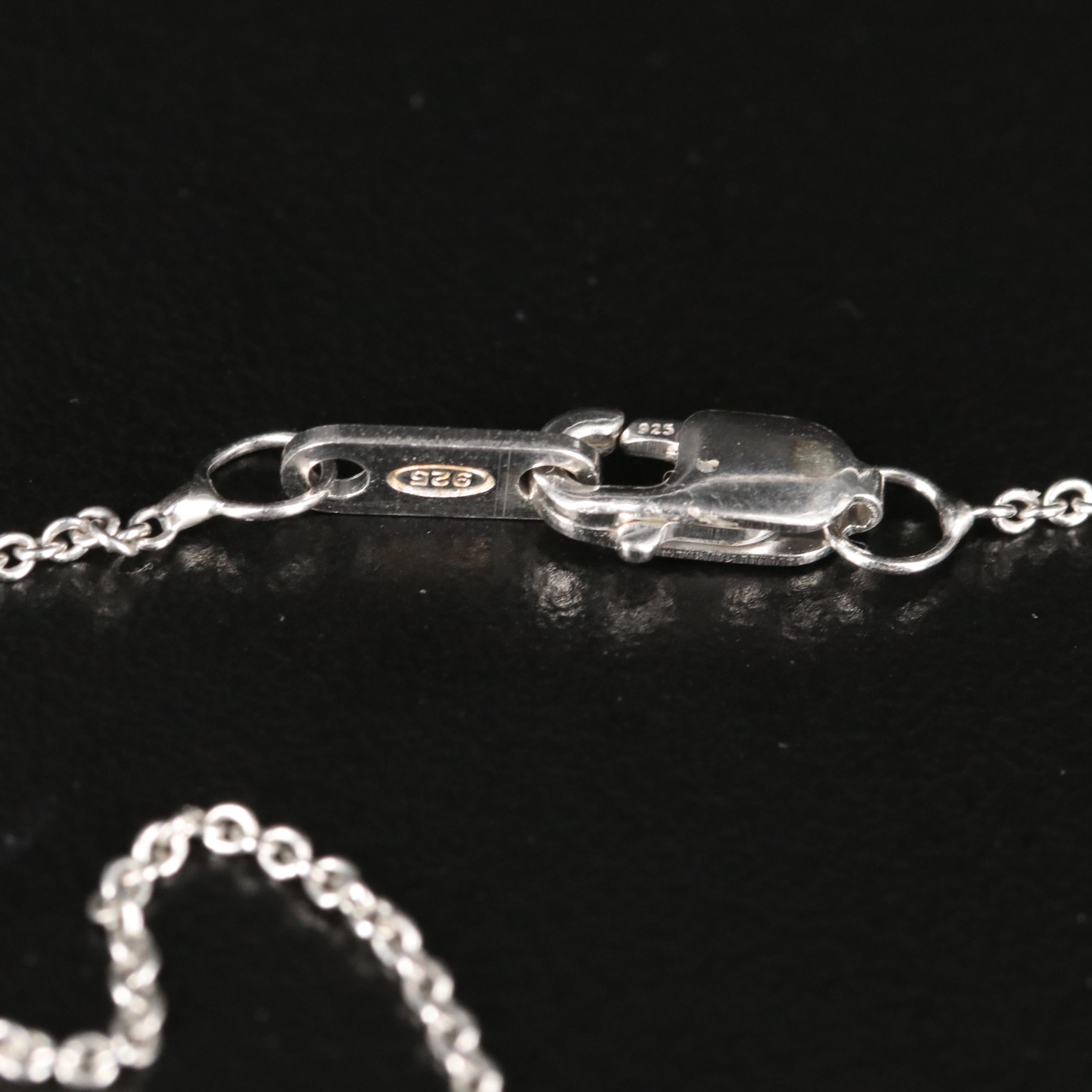 Sterling Amethyst and Sapphire Insect Pendant Necklace