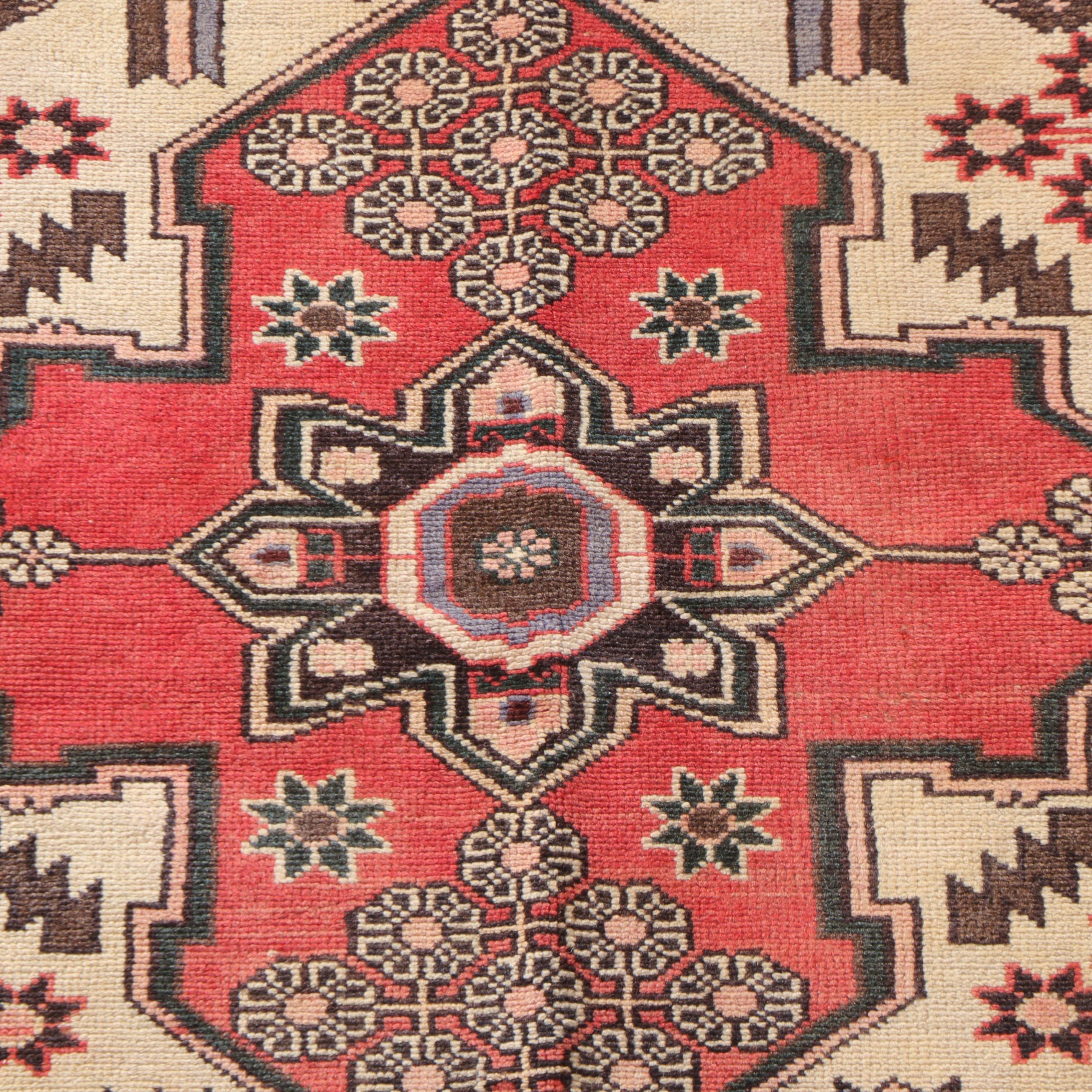 3'5 x 4'11 Hand-Knotted Persian Hamadan Accent Rug