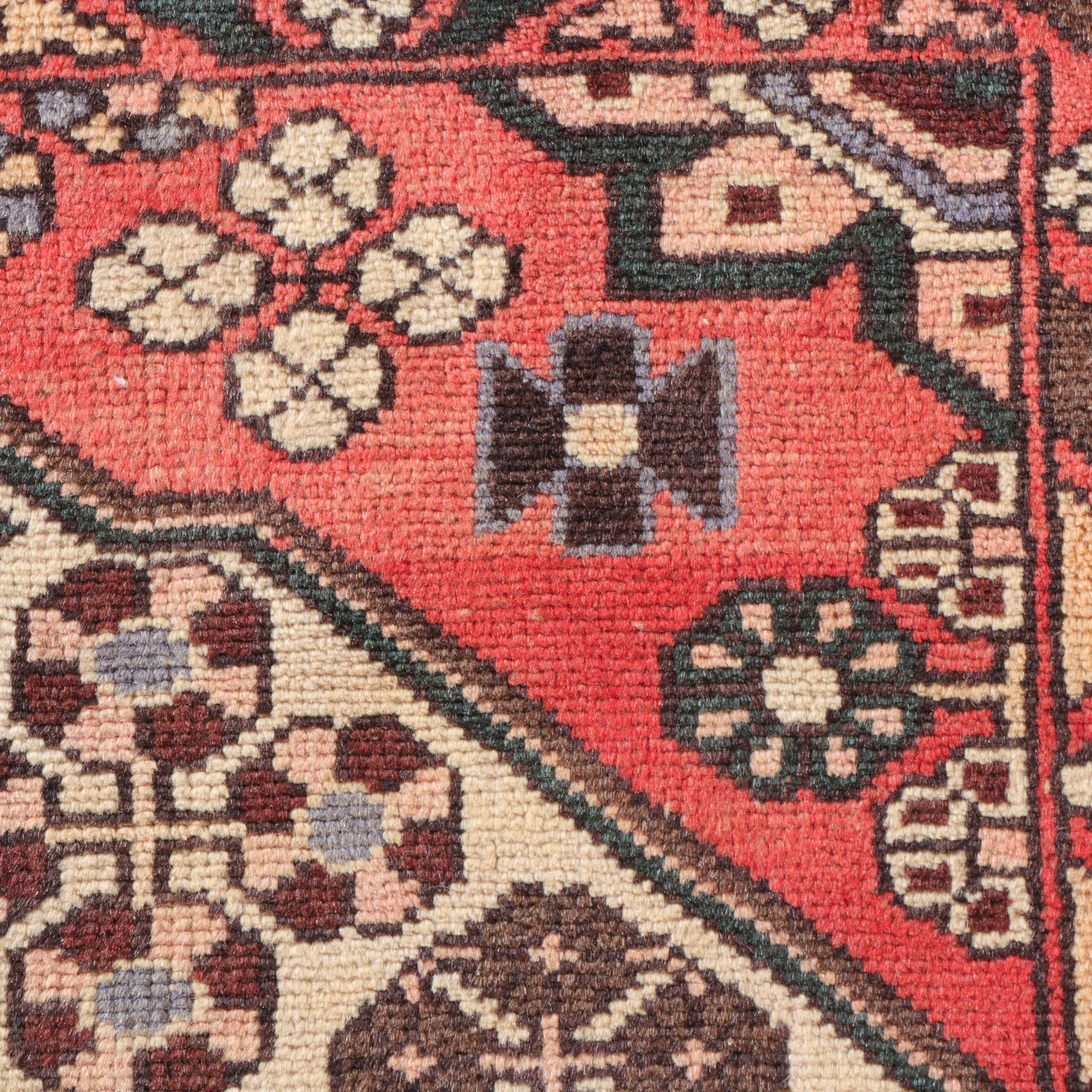 3'5 x 4'11 Hand-Knotted Persian Hamadan Accent Rug