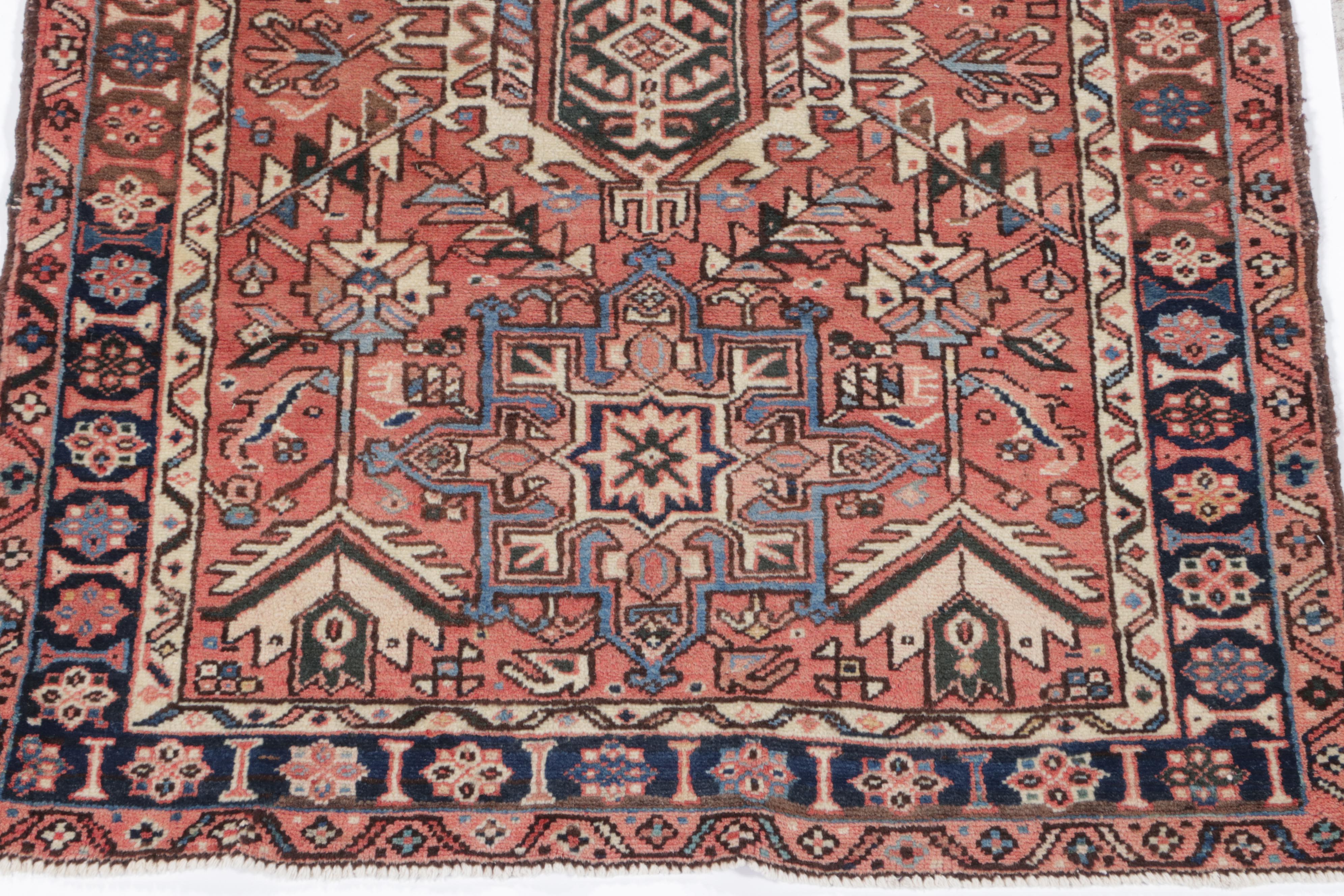 3'9 x 4'10 Hand-Knotted Persian Hamadan Accent Rug